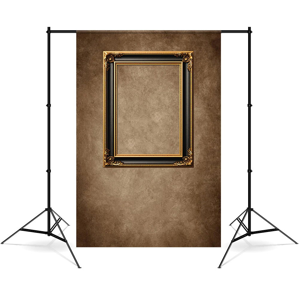 DBackdrop Kunst Vintage Rechteckiger Fotorahmen Braun Abstrakte Hintergrund RR4-53