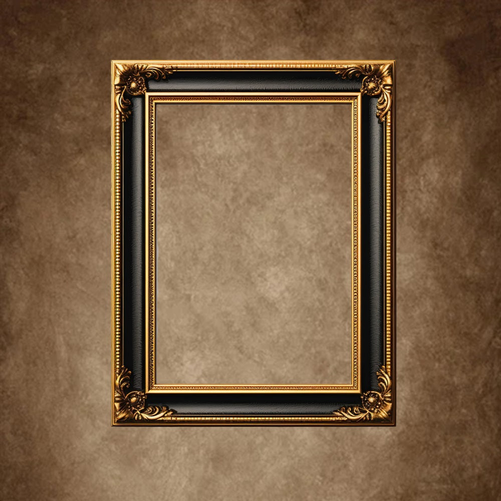 DBackdrop Kunst Vintage Rechteckiger Fotorahmen Braun Abstrakte Hintergrund RR4-53