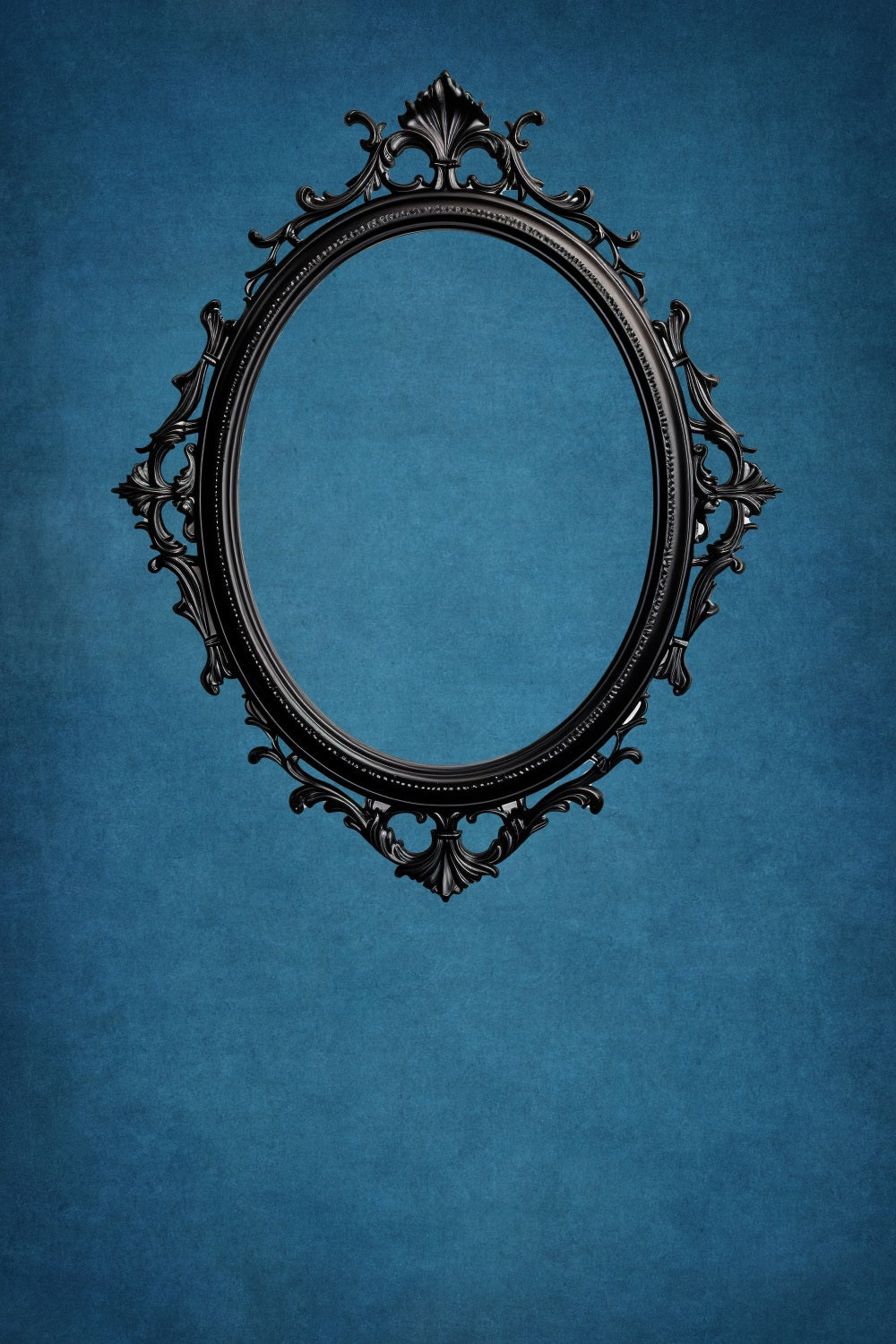 DBackdrop Kunst Classic Schwarz Oval Fotorahmen Blau Abstrakt Hintergrund RR4-60