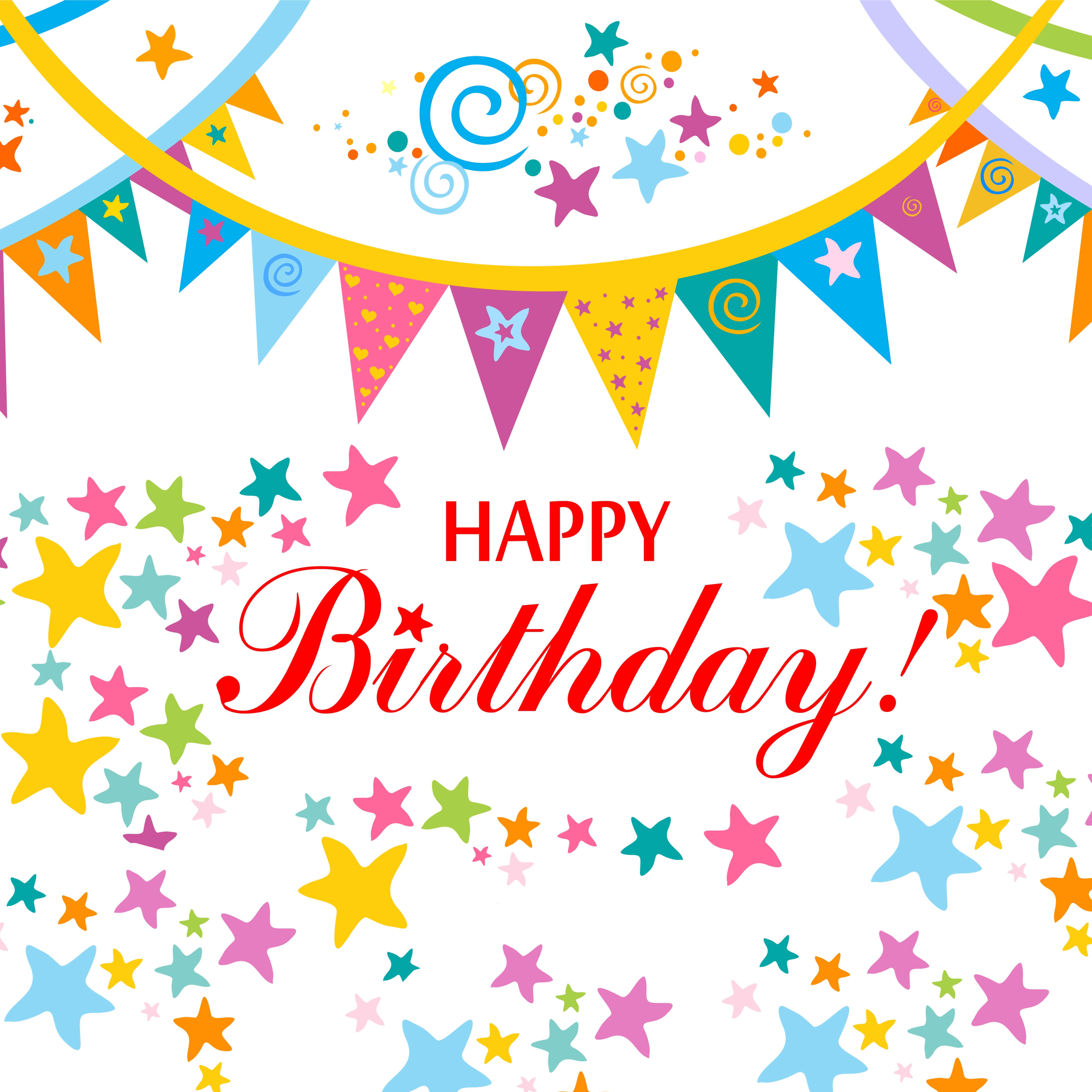 Bunte Banner Sterne Individuelle Geburtstagskulisse RR5-49