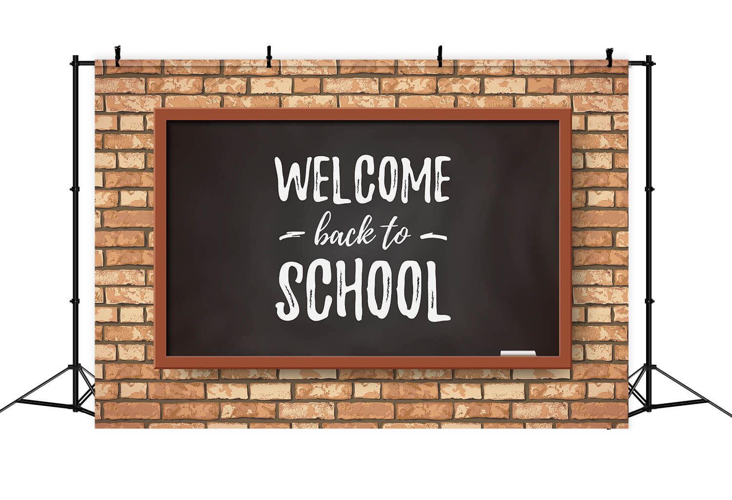 Welcome Back to School Kreidetafel Fotografie Hintergrund RR6-28