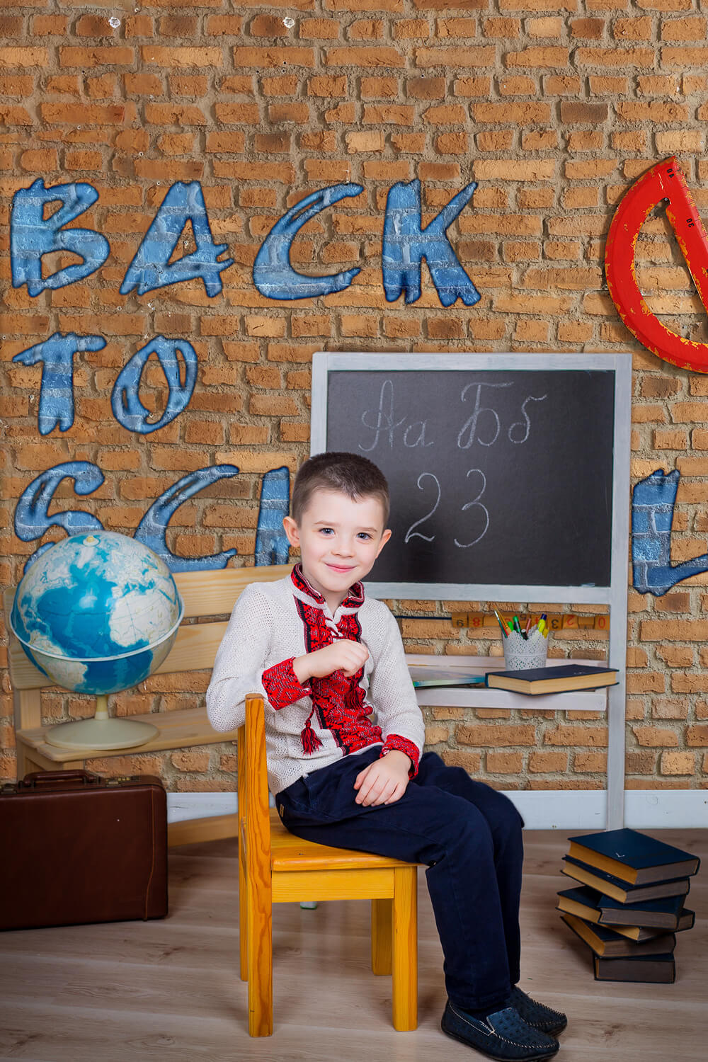 Back to School Lineale Fotografie Hintergrund RR6-29