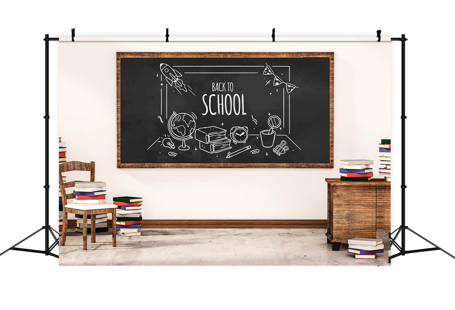 Klassenzimmer Blackboard Back to School Fotografie Hintergrund RR6-30