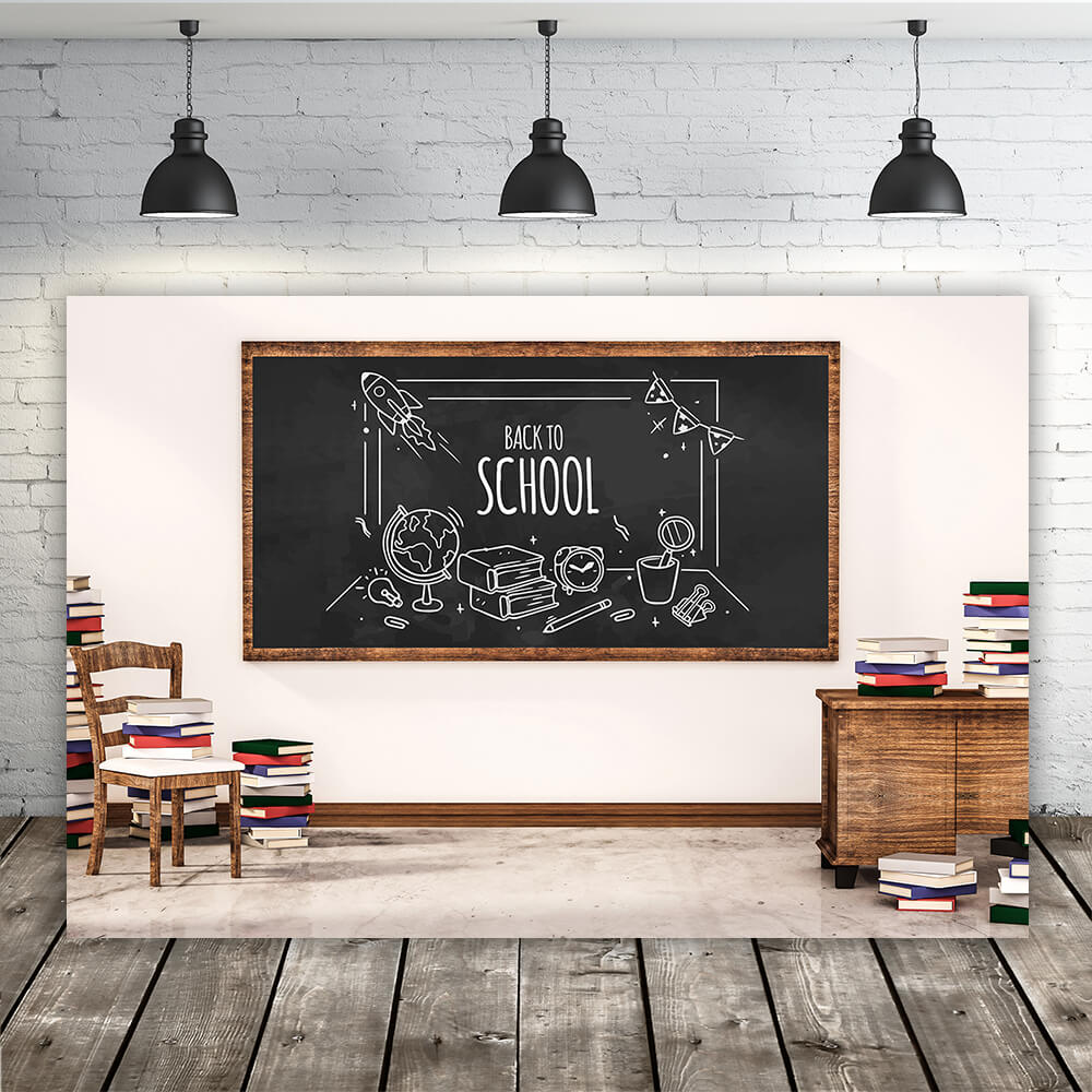 Klassenzimmer Blackboard Back to School Fotografie Hintergrund RR6-30