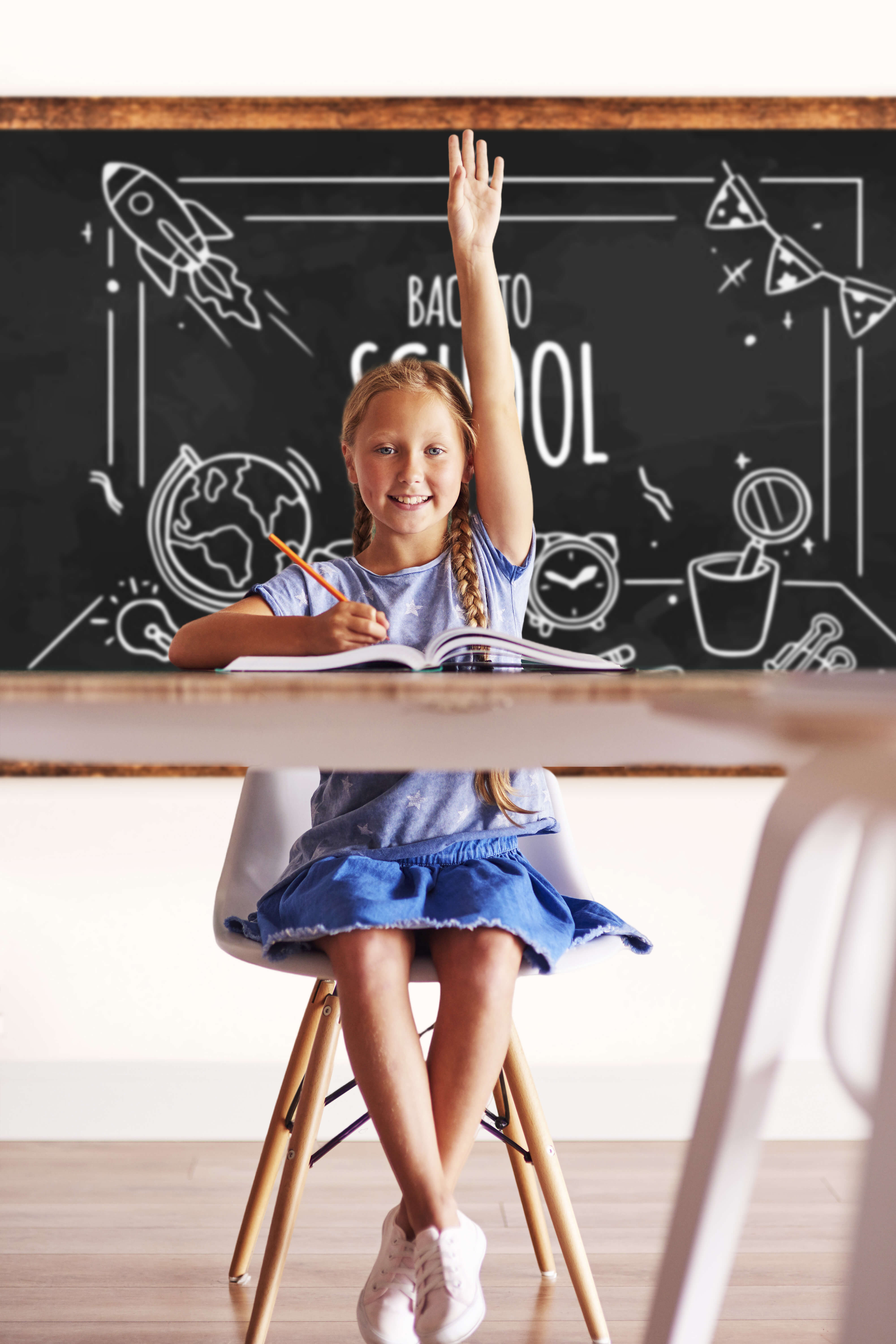 Klassenzimmer Blackboard Back to School Fotografie Hintergrund RR6-30