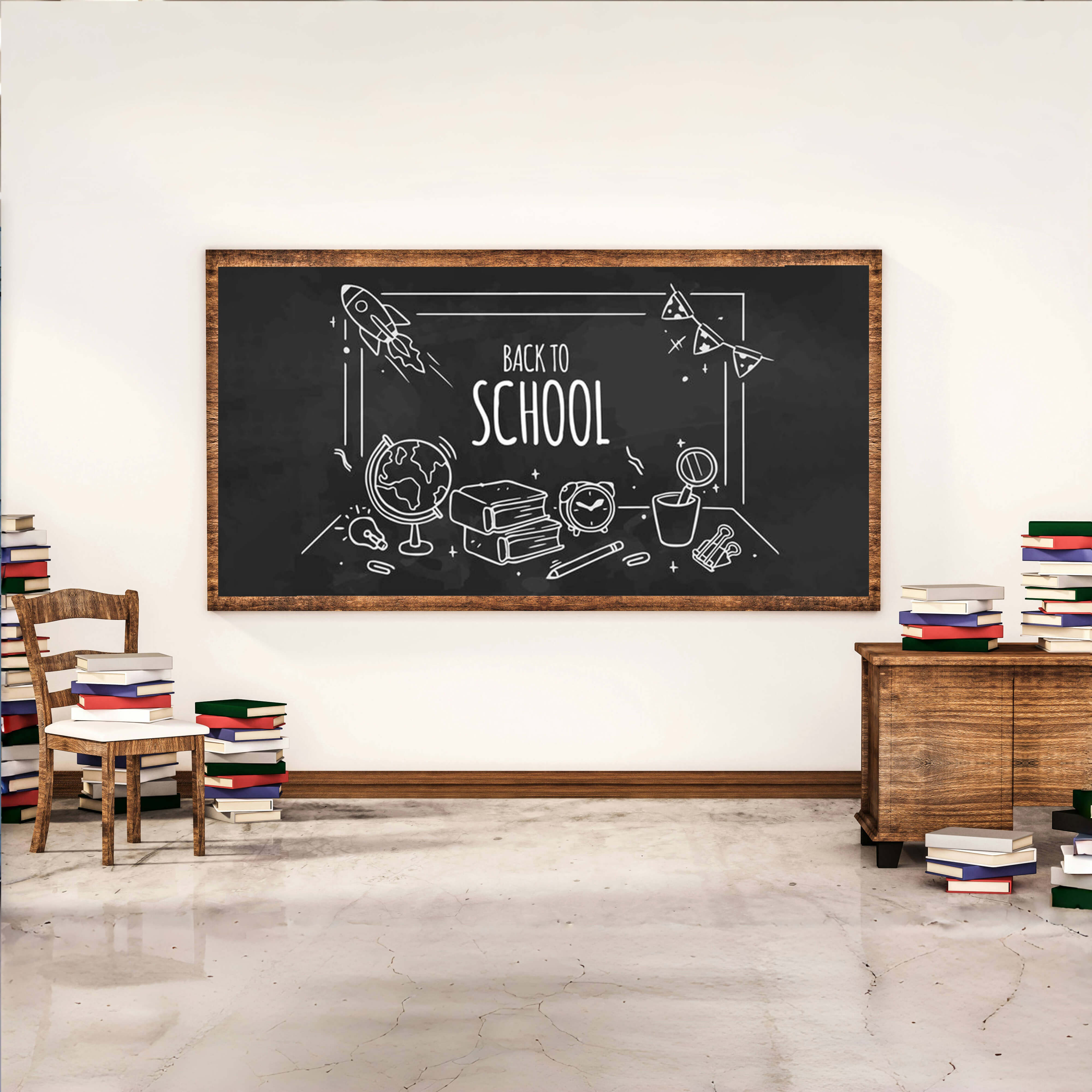 Klassenzimmer Blackboard Back to School Fotografie Hintergrund RR6-30