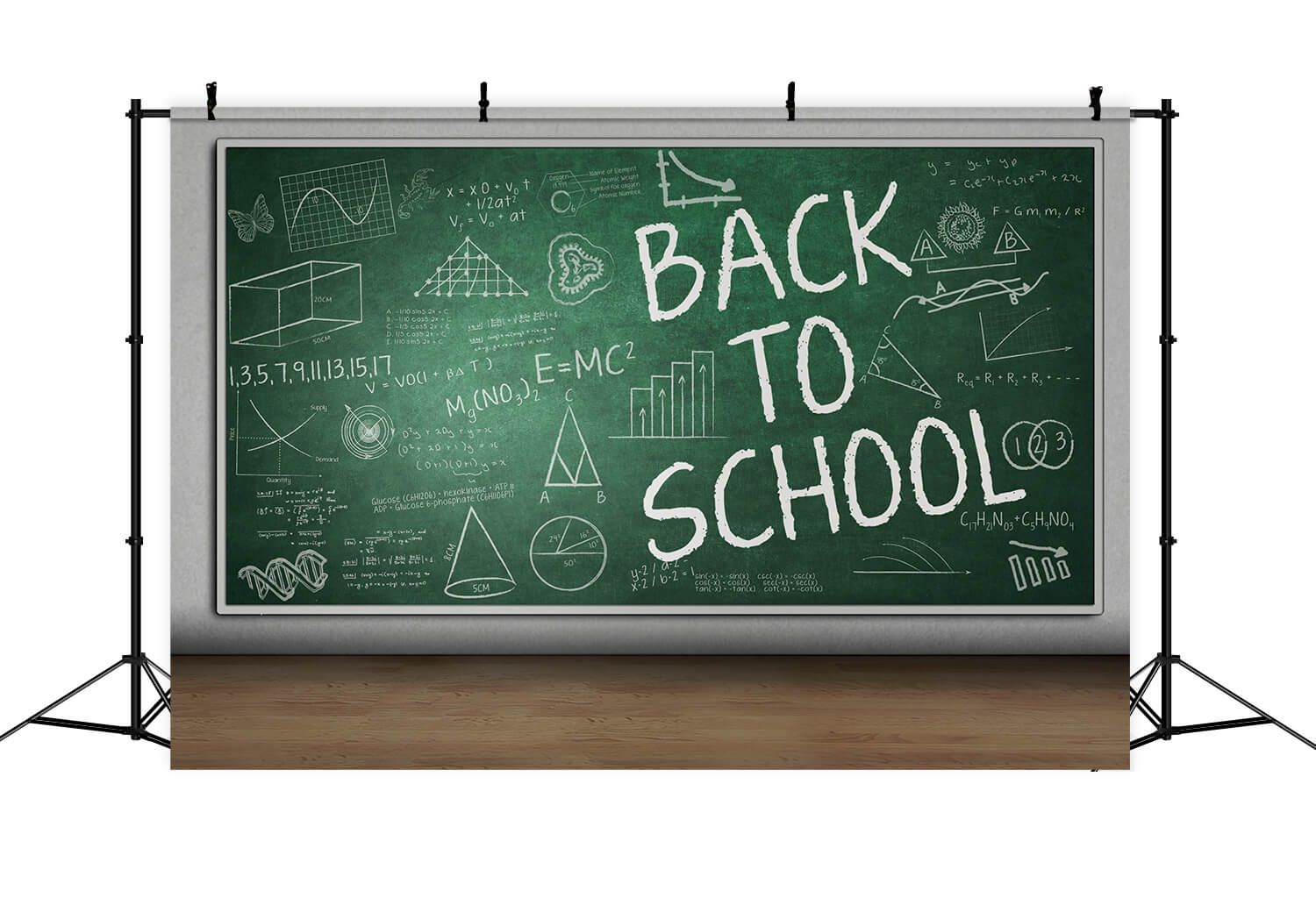 Back to School Kreidetafel Fotografie Hintergrund RR6-42