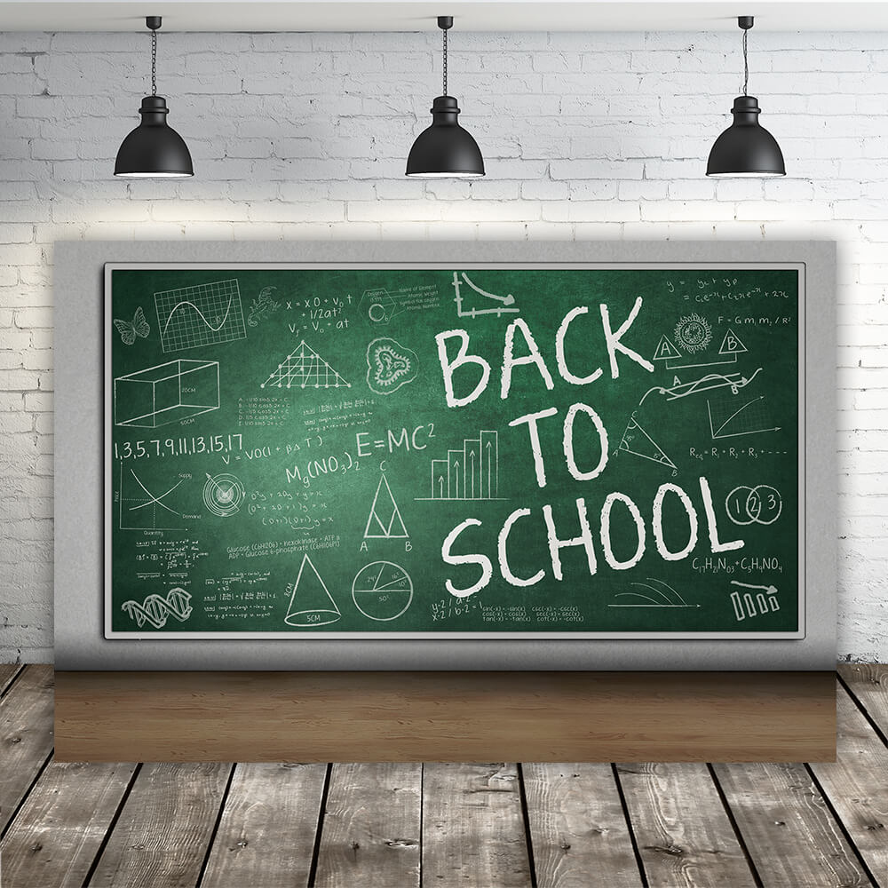 Back to School Kreidetafel Fotografie Hintergrund RR6-42