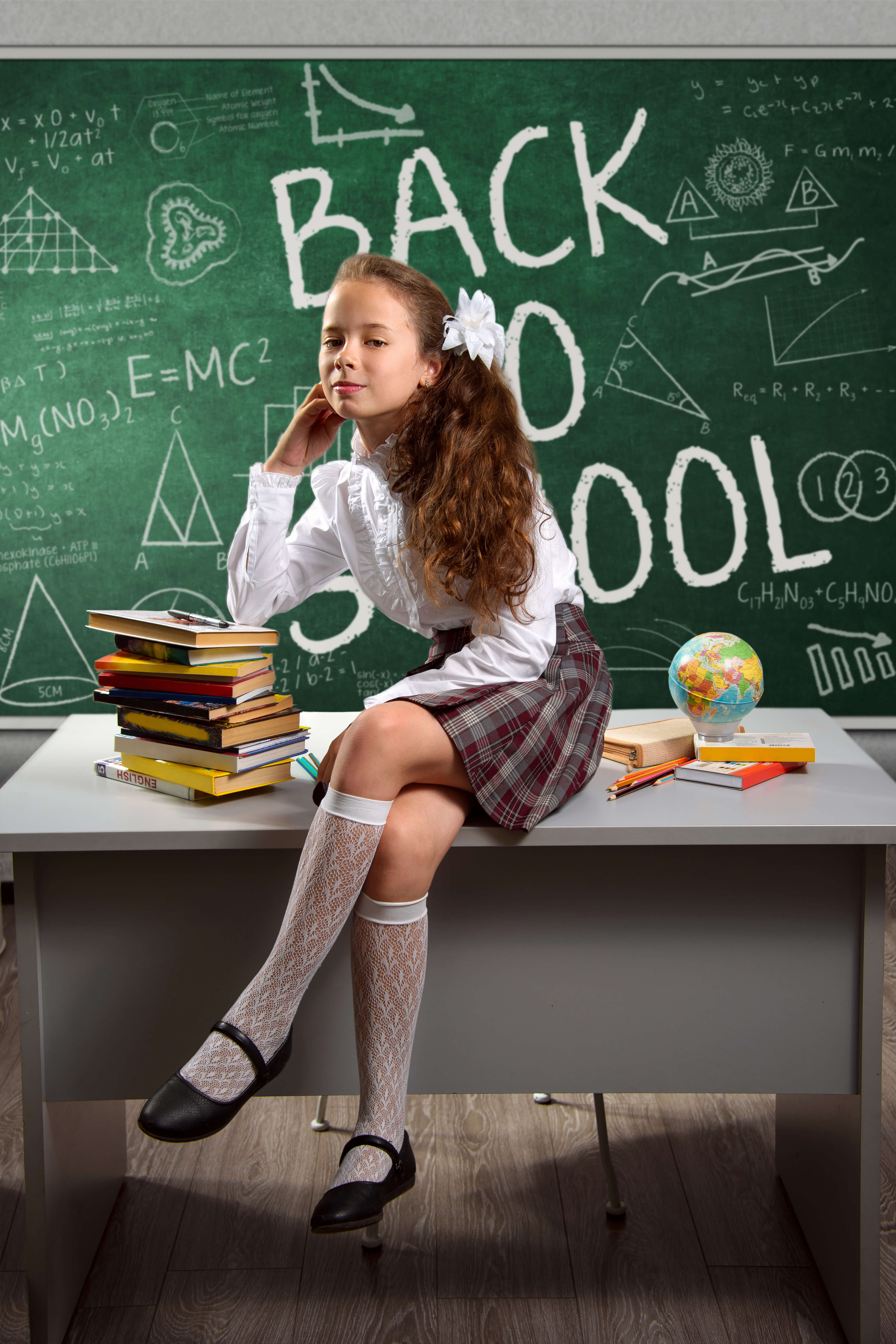 Back to School Kreidetafel Fotografie Hintergrund RR6-42