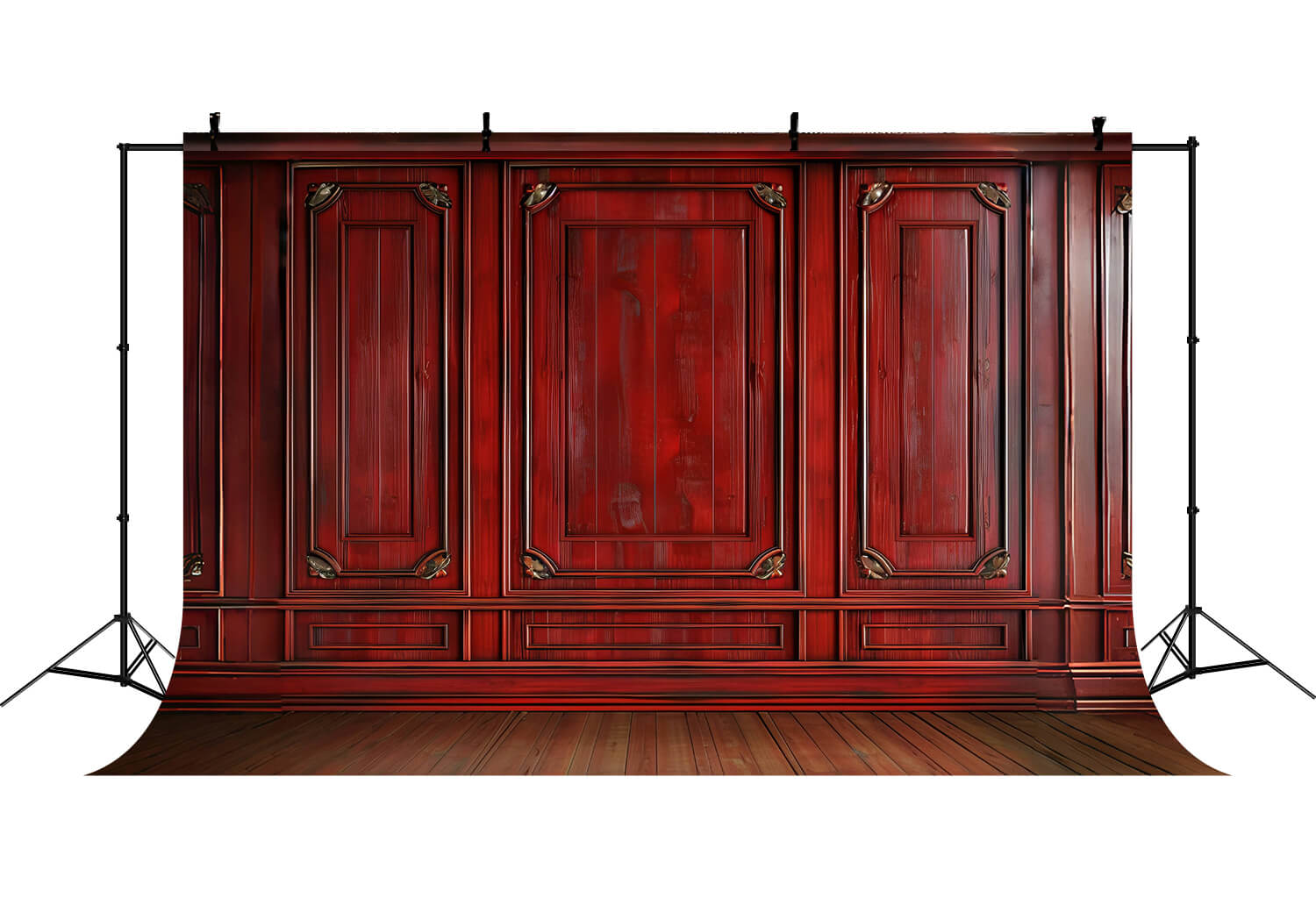 Vintage Rot Retro Wand Holzboden Backdrop RR6-70