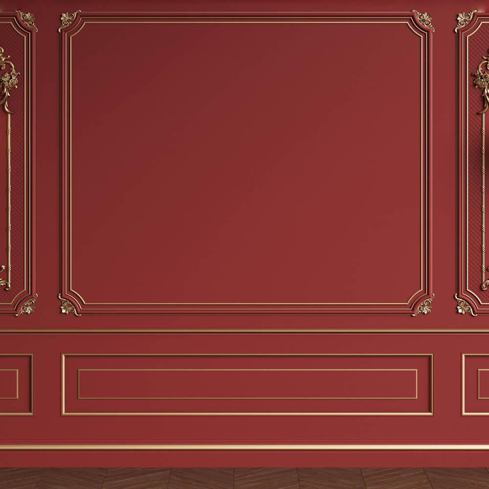 Vintage Innenraum Rot Retro Wand Tür Hintergrund RR6-71