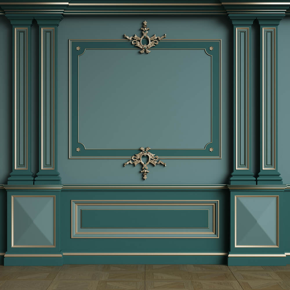 Classic Moulding Interieur Retro Wand Hintergrund RR6-79