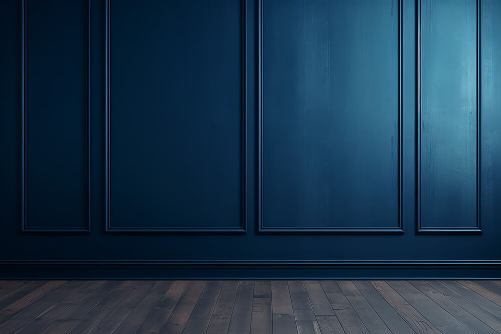 Vintage Blau Retro Wand Holzboden Backdrop RR6-81