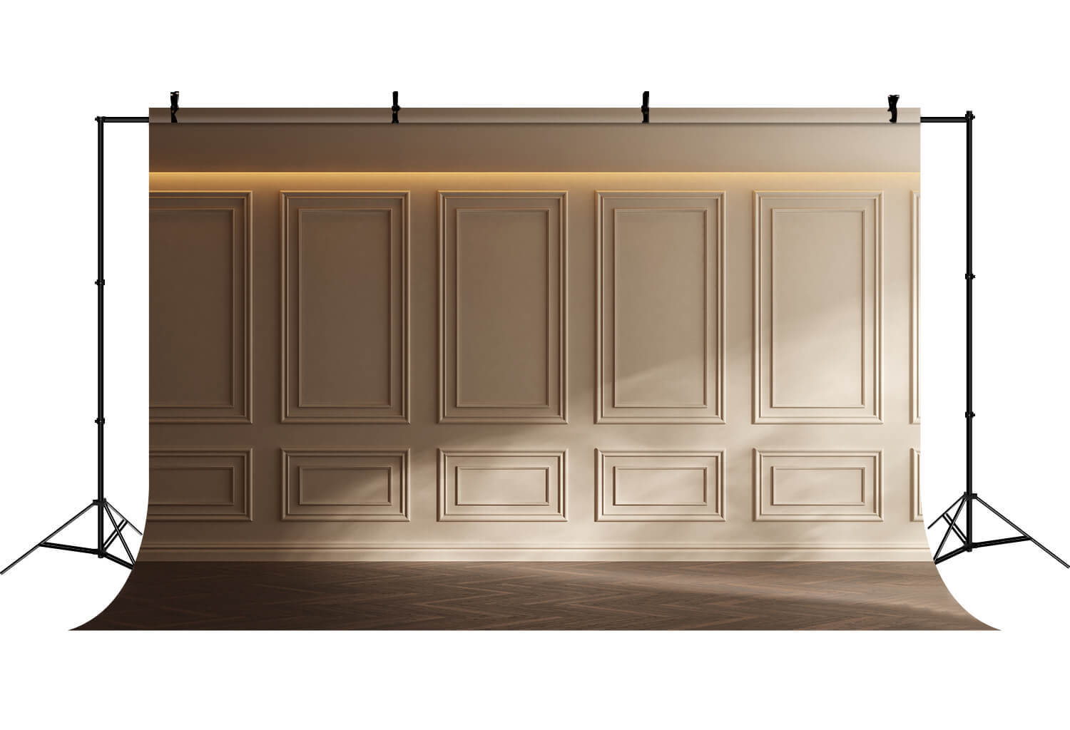 Leerer Raum Retro Wand Holzboden Backdrop RR6-87