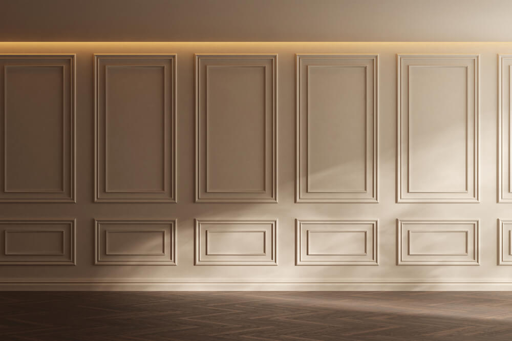 Leerer Raum Retro Wand Holzboden Backdrop RR6-87