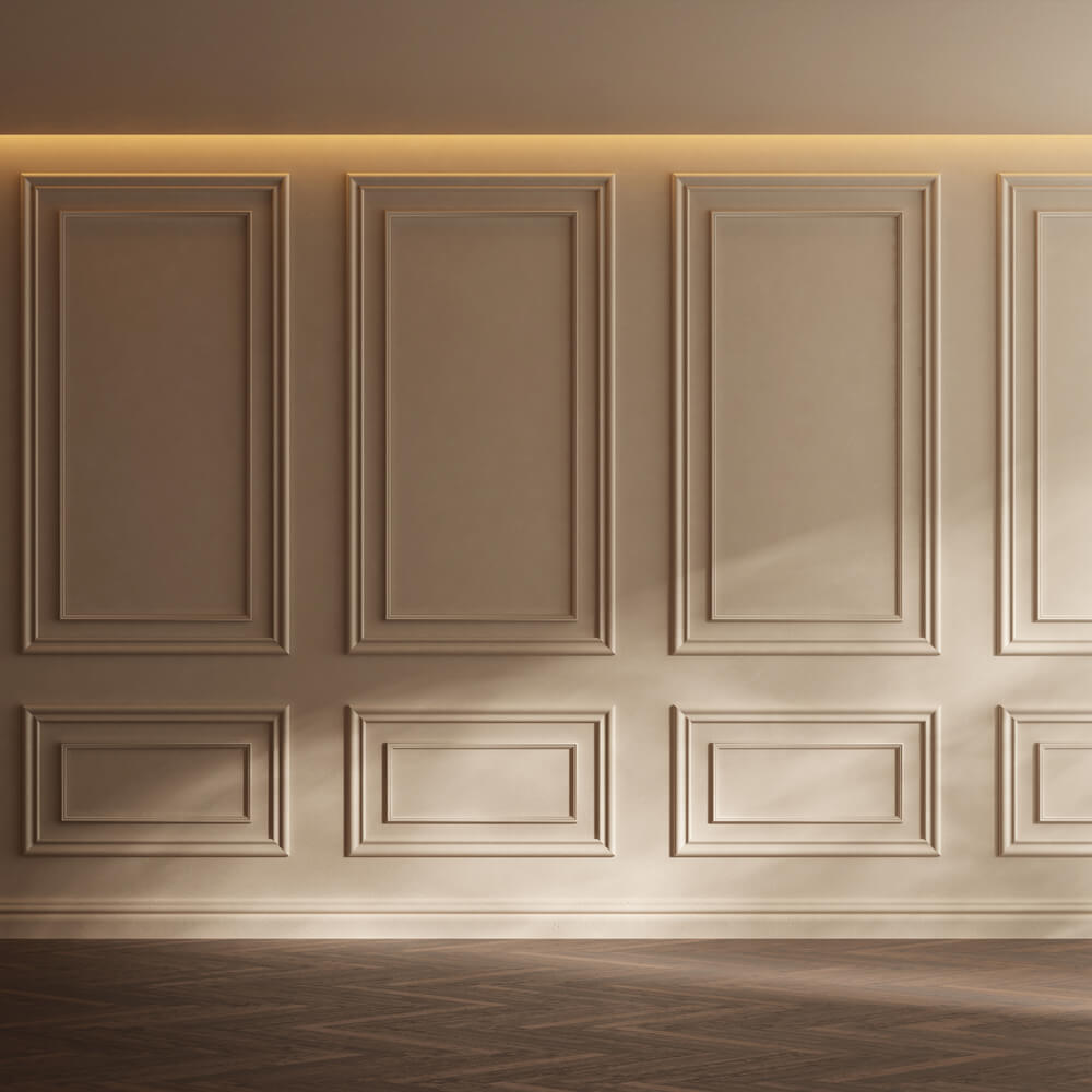 Leerer Raum Retro Wand Holzboden Backdrop RR6-87