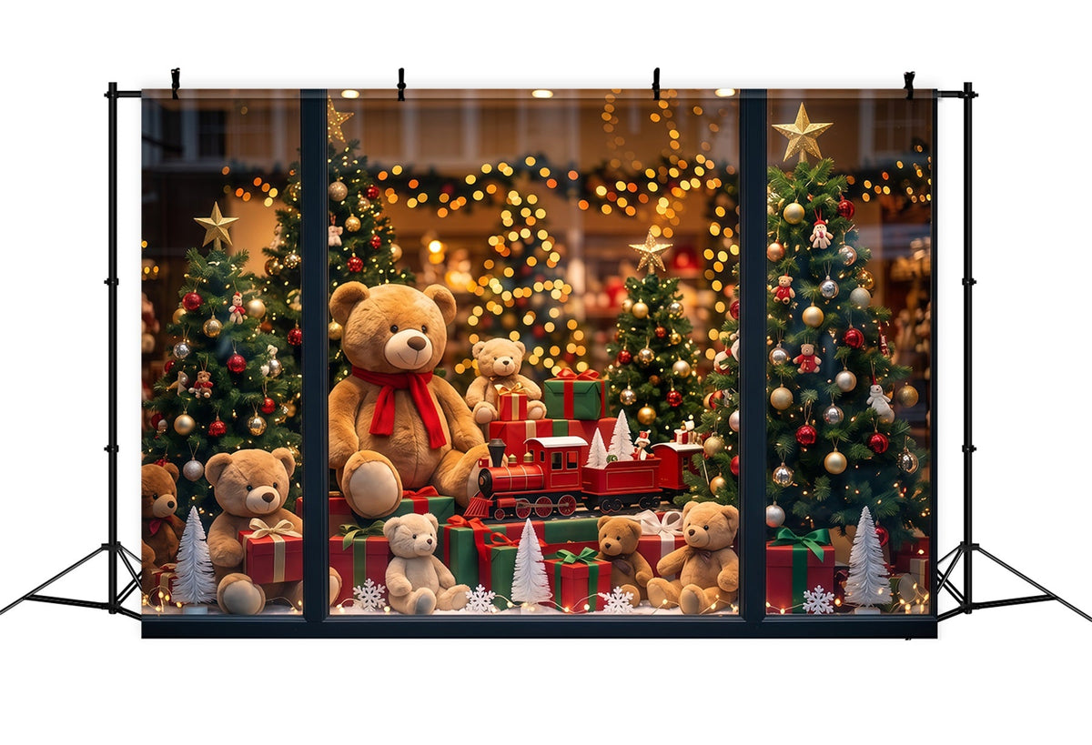Santa Spielzeugladen Hintergrund Teddybär Schaufenster RR610-155