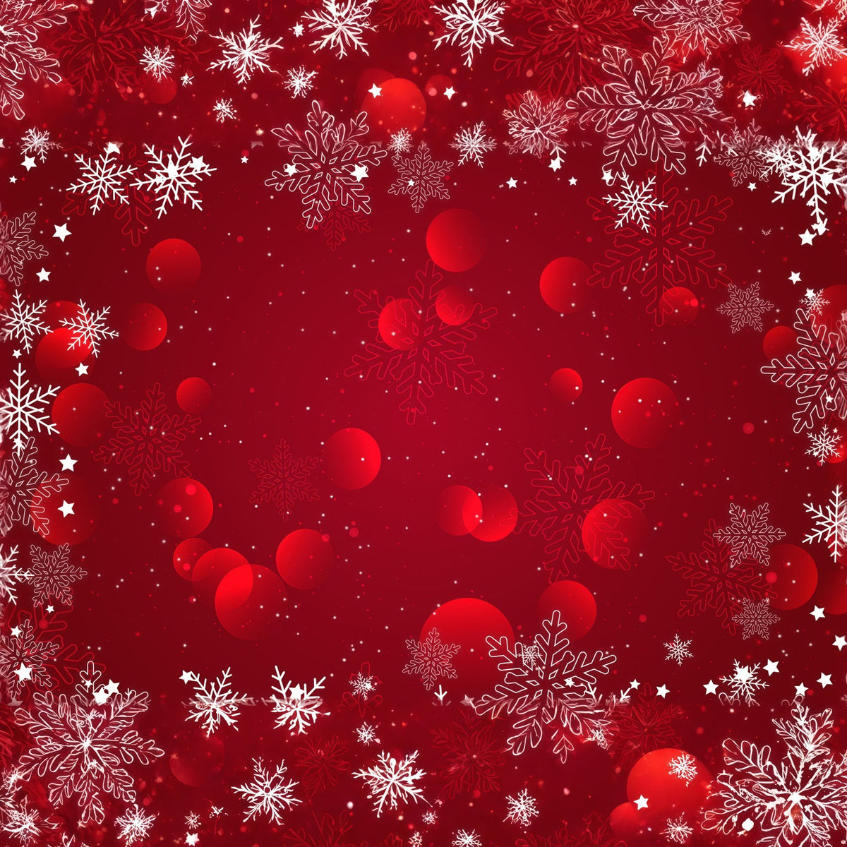 Weihnachtlicher Hintergrund Rote Schneeflocken Bokeh Muster RR610-169