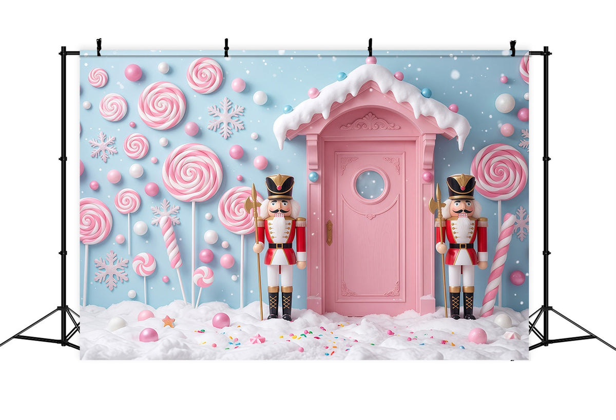 Nussknacker Hintergrund Land Der Süßigkeiten Rosa Bonbontür RR610-38