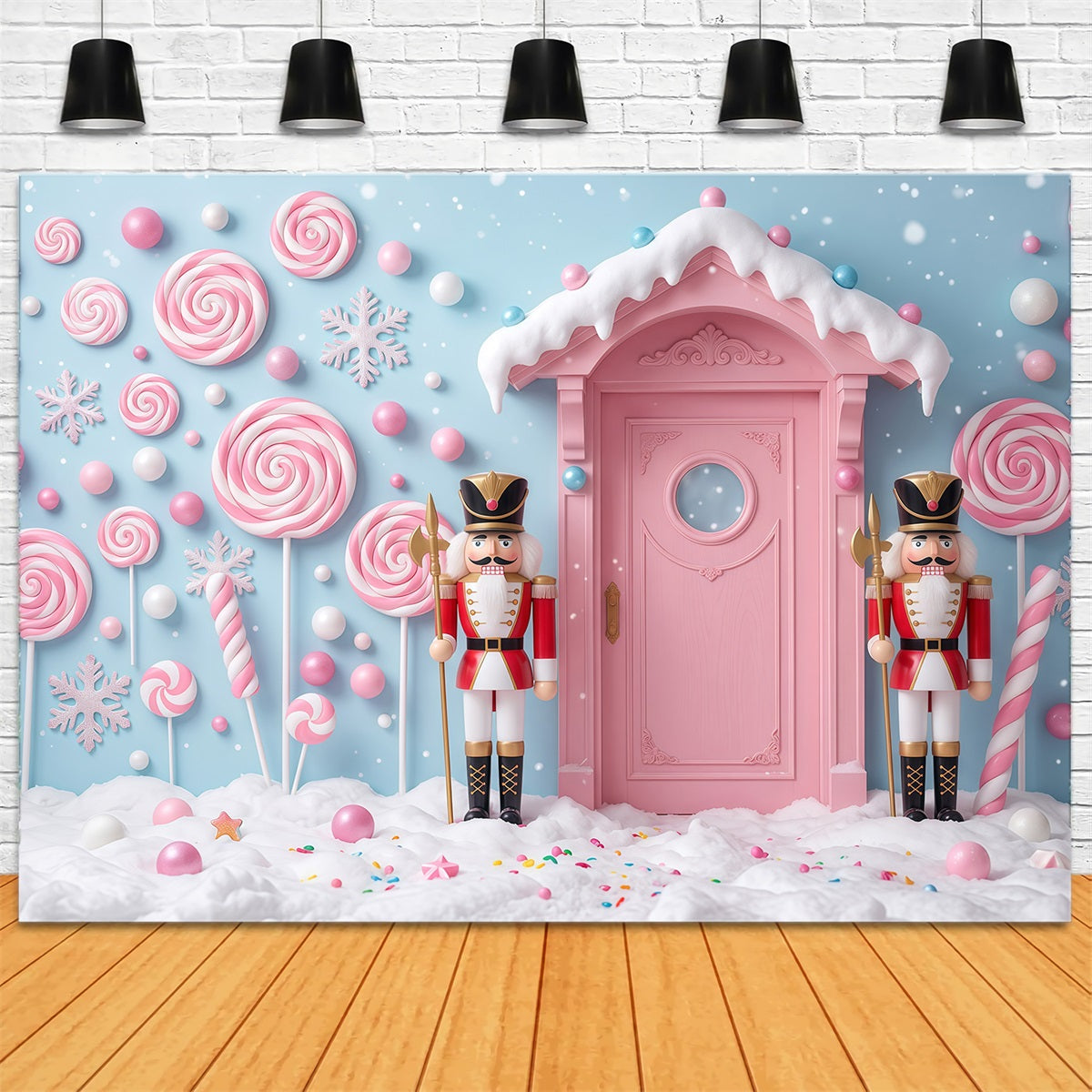 Nussknacker Hintergrund Land Der Süßigkeiten Rosa Bonbontür RR610-38