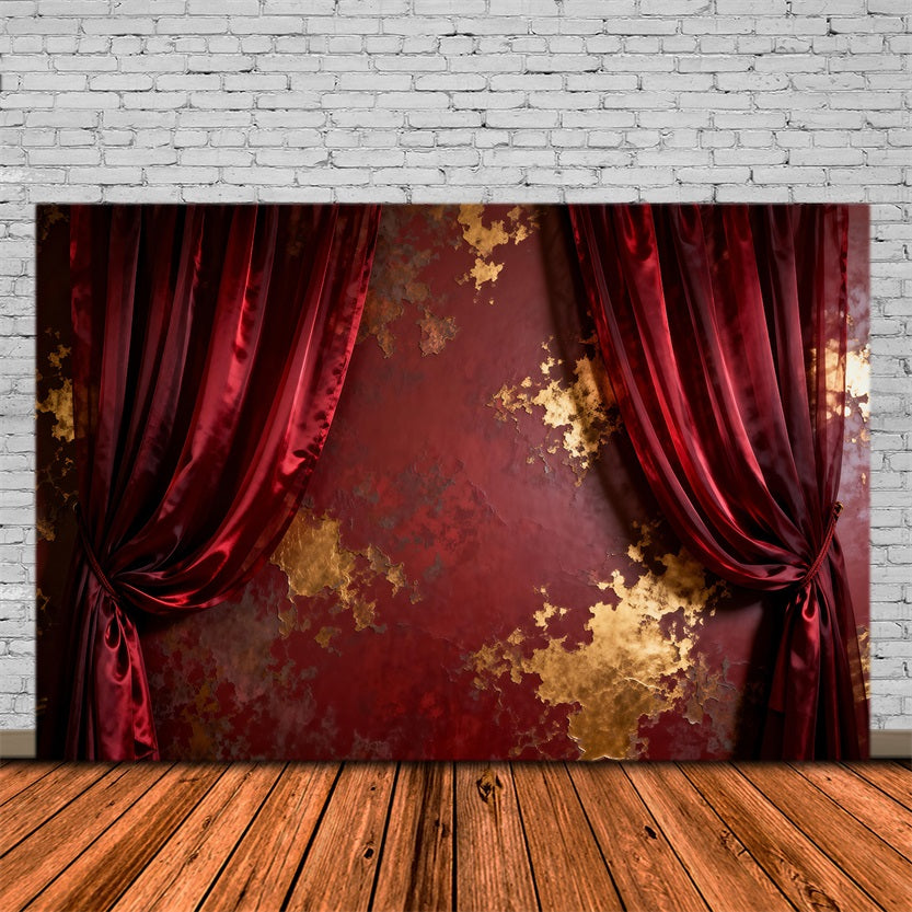 Hintergründe für Boudoir Purpurroter, vergoldeter Samtvorhang Textur Vintage-Wandhintergrund RR62-90