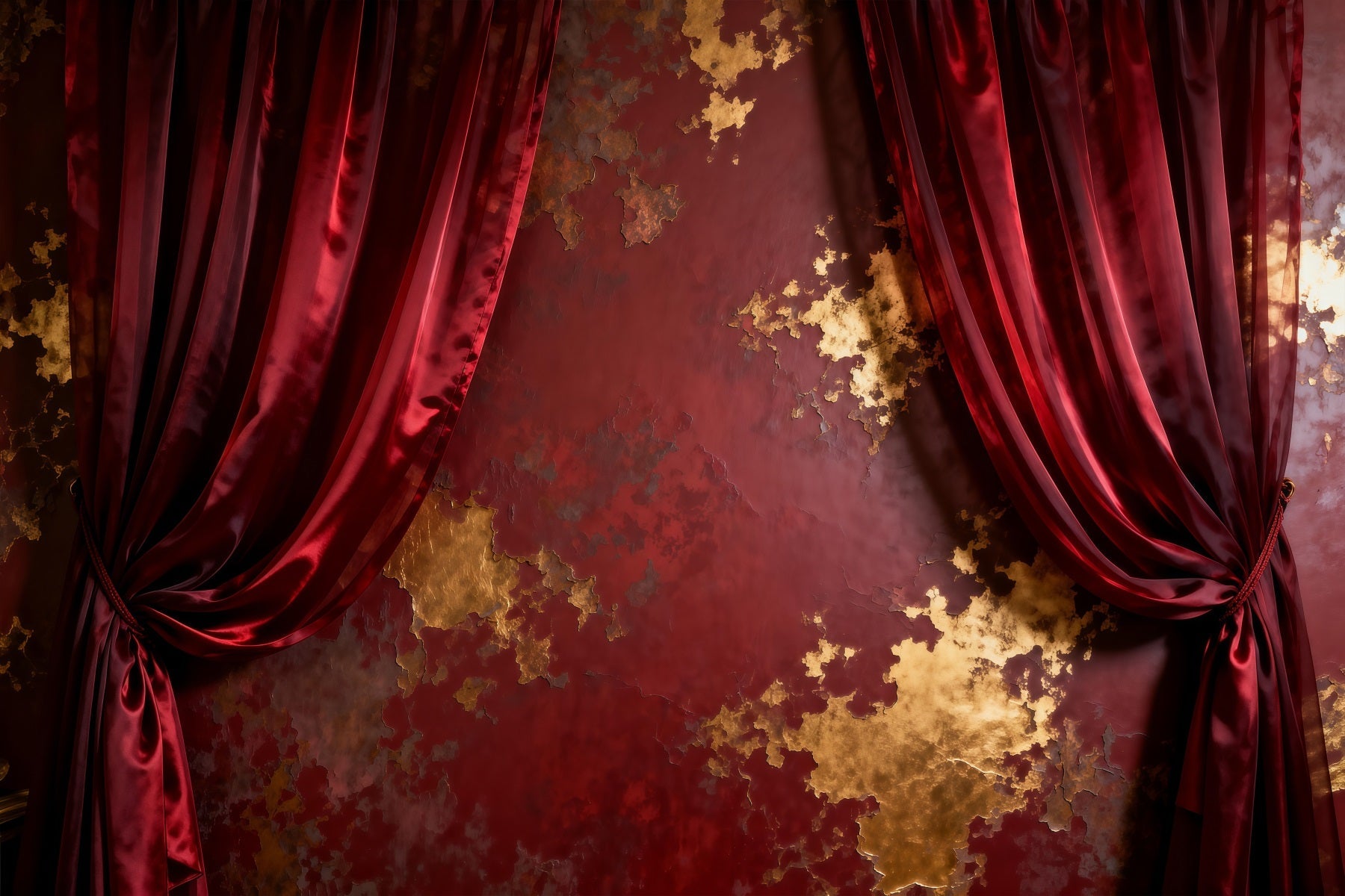 Hintergründe für Boudoir Purpurroter, vergoldeter Samtvorhang Textur Vintage-Wandhintergrund RR62-90