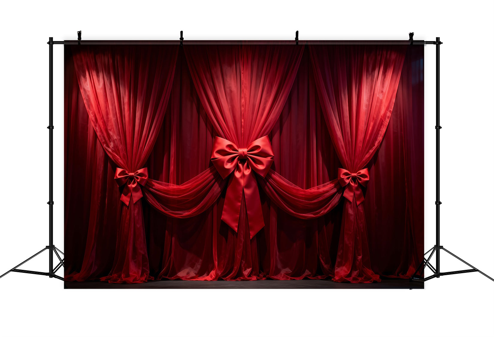Boudoir-Fotografie-Hintergründe Purpurroter Samtvorhang mit Schleifen Klassischer Fotohintergrund RR62-91