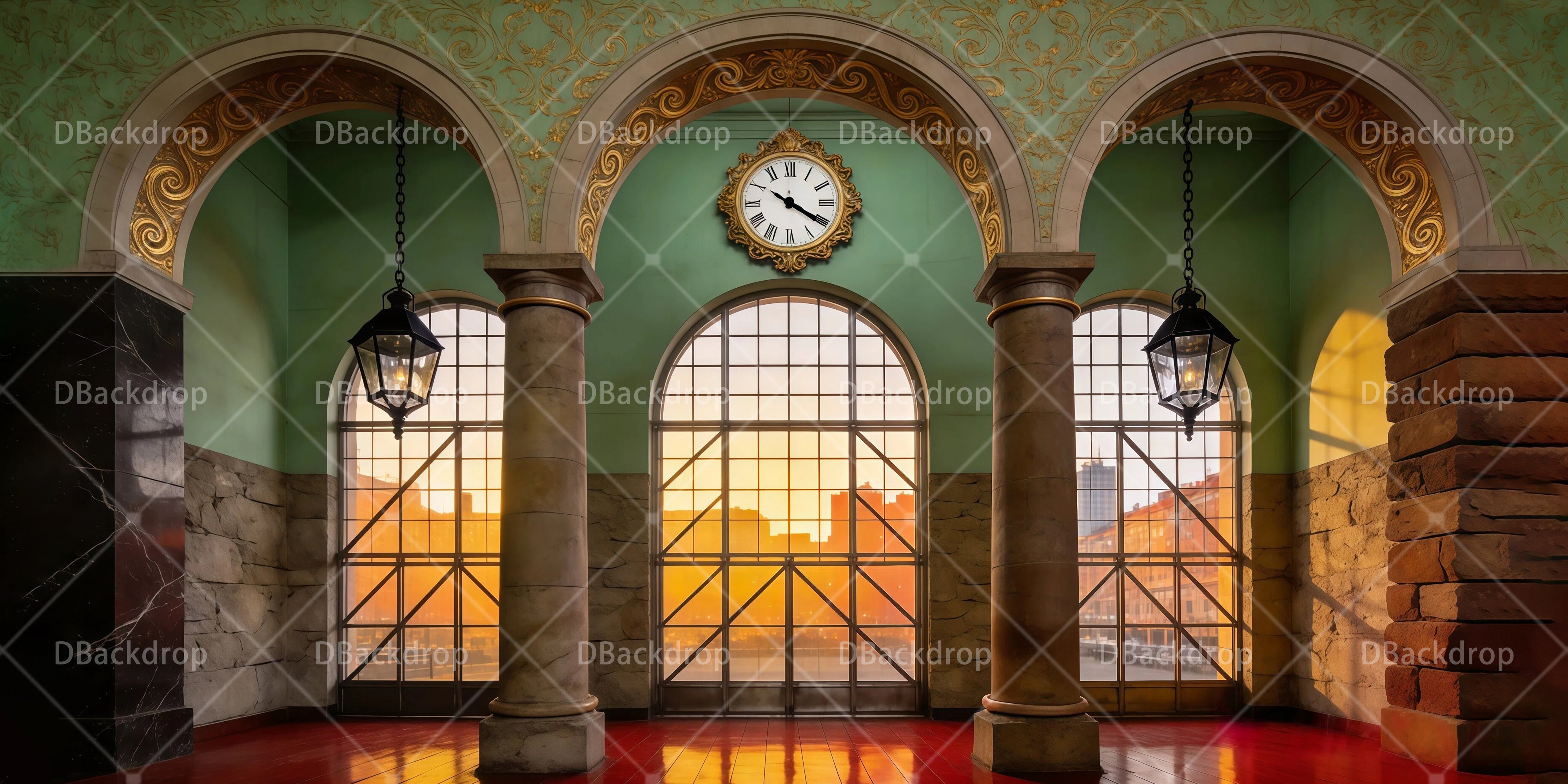 Historischer Bahnhof Bühnenbild für Theateraufführungen RR65-T118