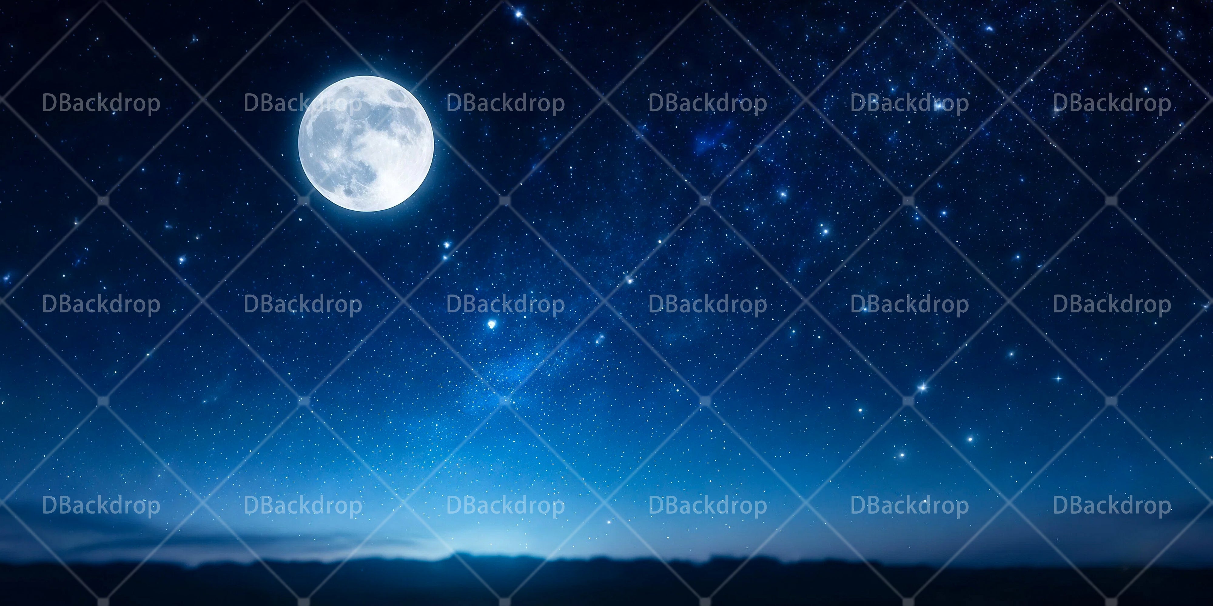 Hintergrund für Theateraufführungen Nachthimmel mit Mond Kulissen RR65-T62