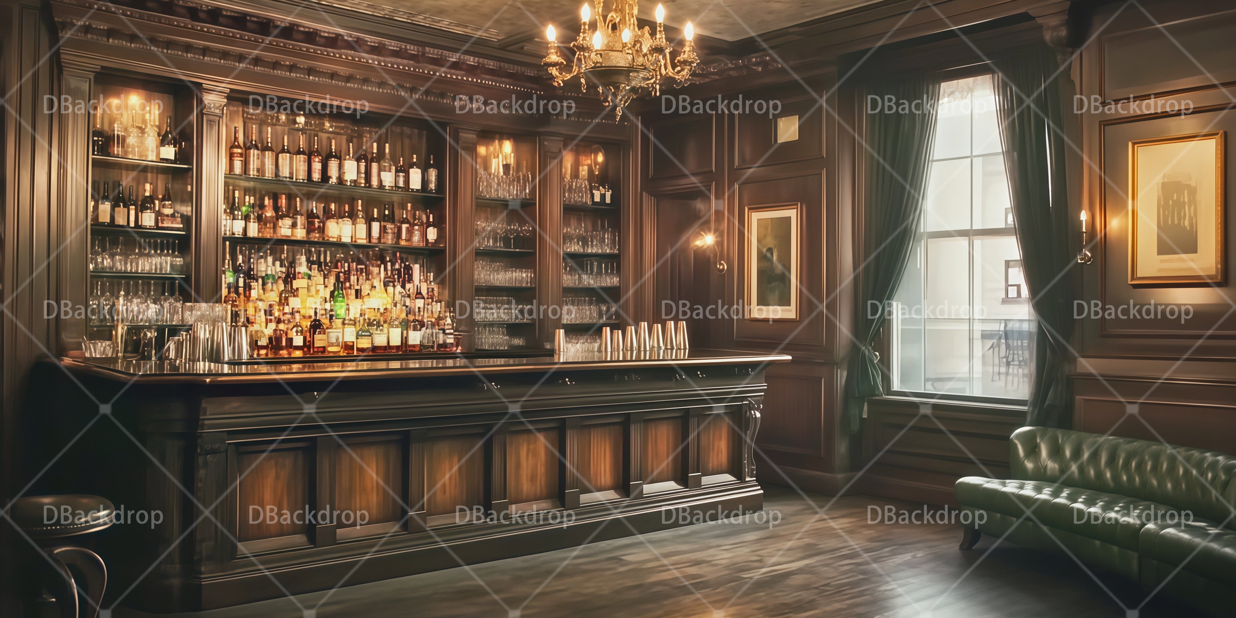 Theaterhintergrund Retro-Bar Professionelle Bühnenkulisse RR66-T53