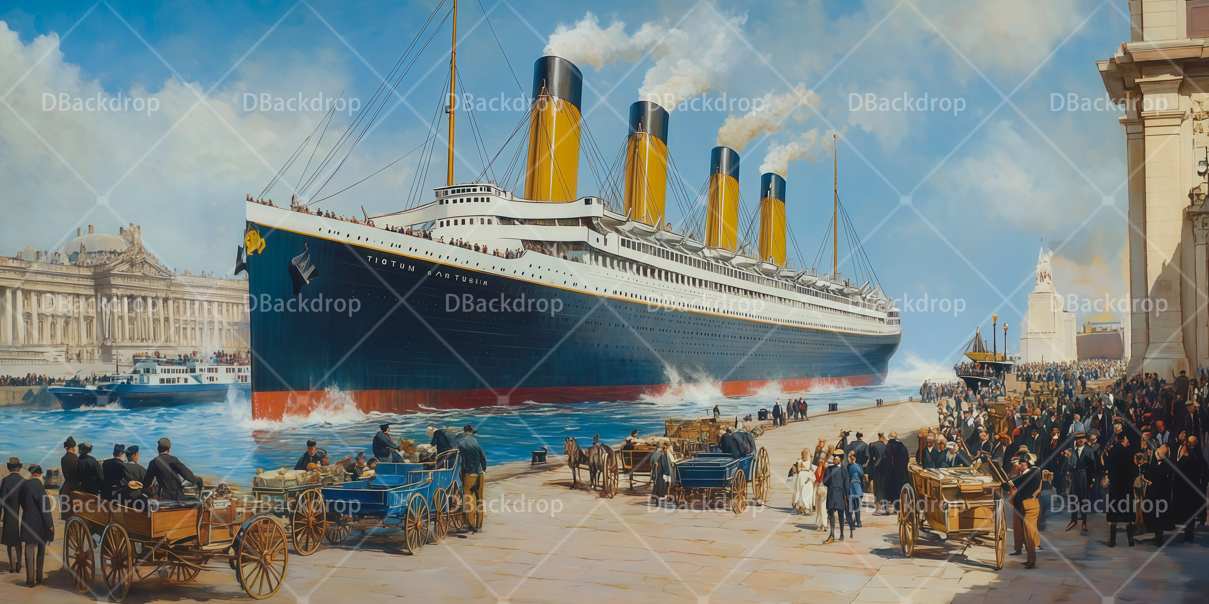 Titanic Chelsea Pier Aufführung Bühnenhintergrund Theaterkulisse RR66-T69