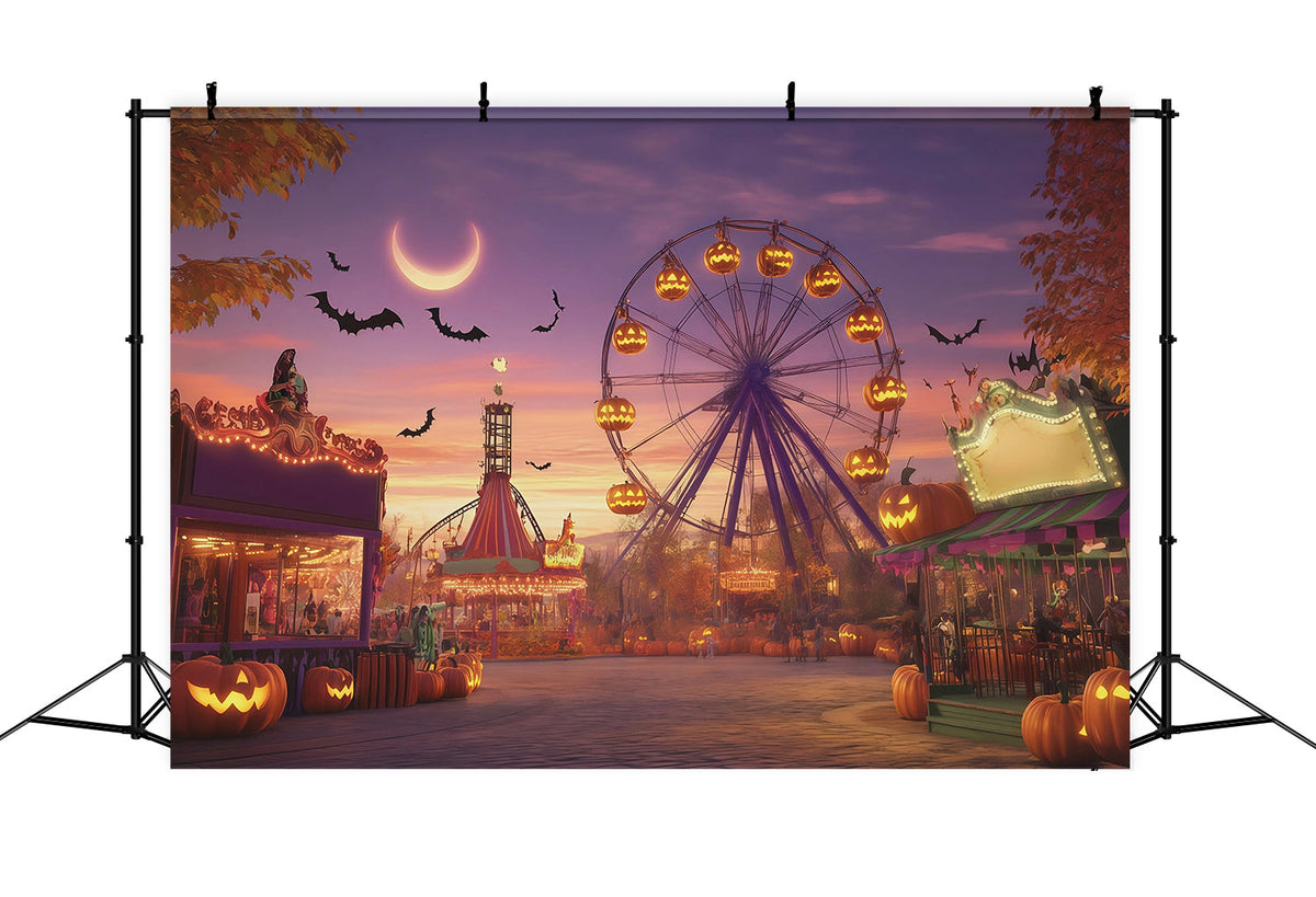 Halloween-Karnevals-Hintergrund Halbmond Kürbis Diy Halloween-Hintergrund RR67-139