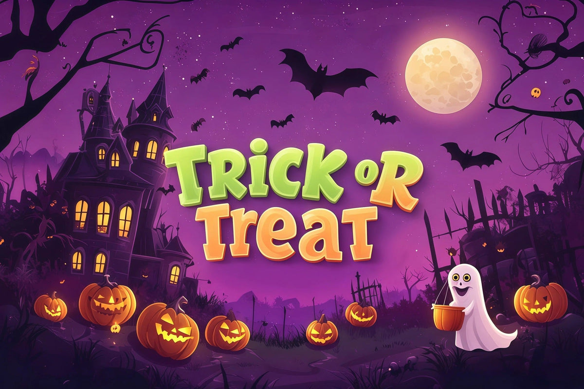 Halloween- Oder Hochzeitskulisse Mit Geisterkürbis Und Spukschloss RR67-170