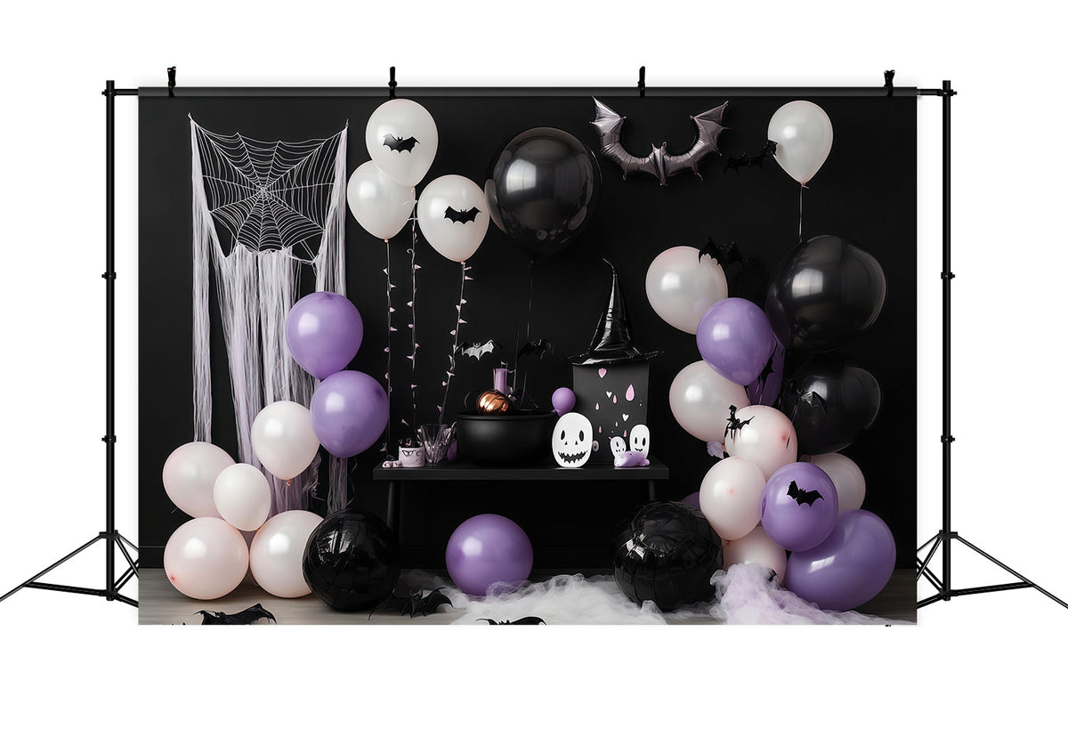 Halloween-Ballonbogen-Hintergrund Hexenkessel-Party Halloween-Babyparty-Hintergrund RR67-198