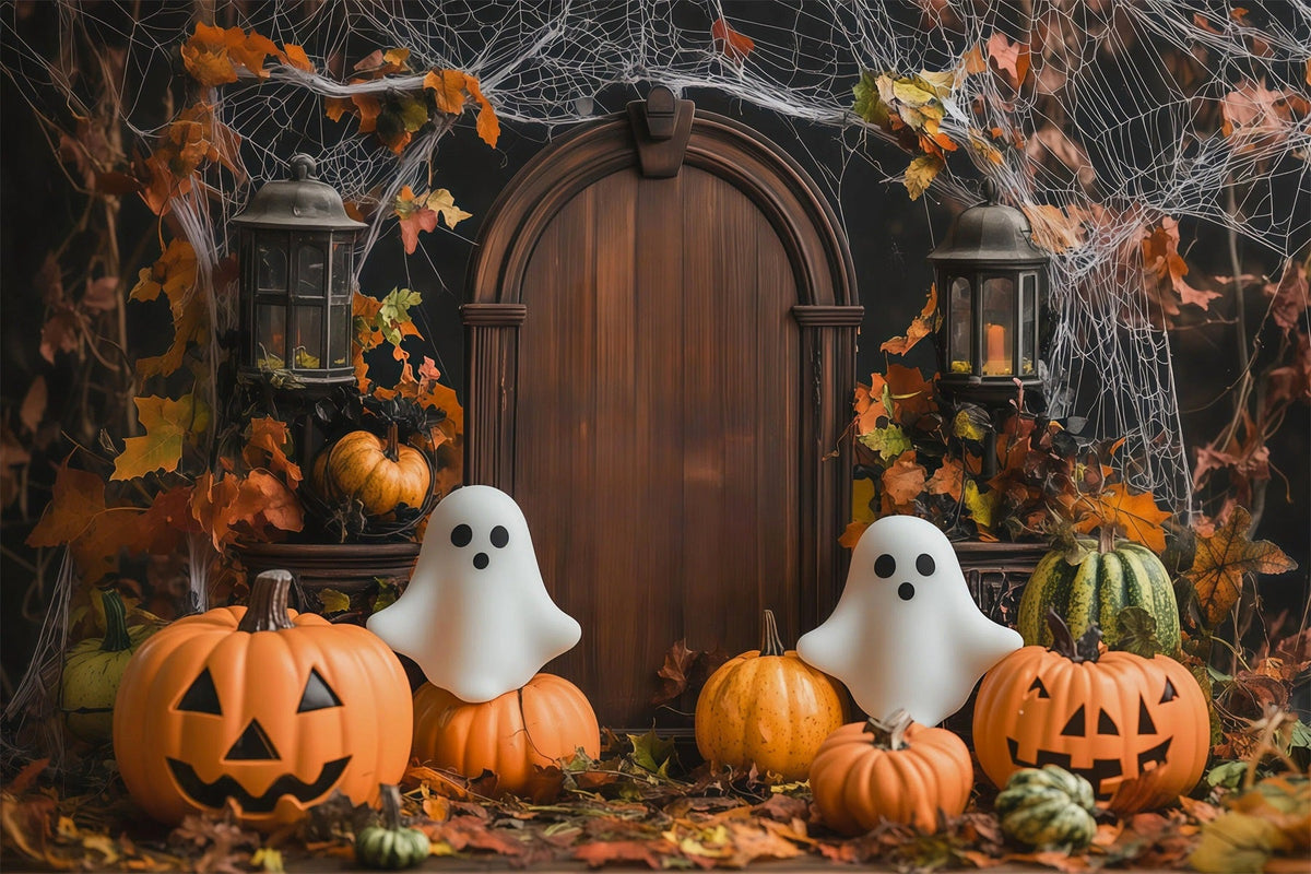 Halloween-Fotohintergrund Herbstgeist Kürbis Türhintergründe Halloween RR67-84