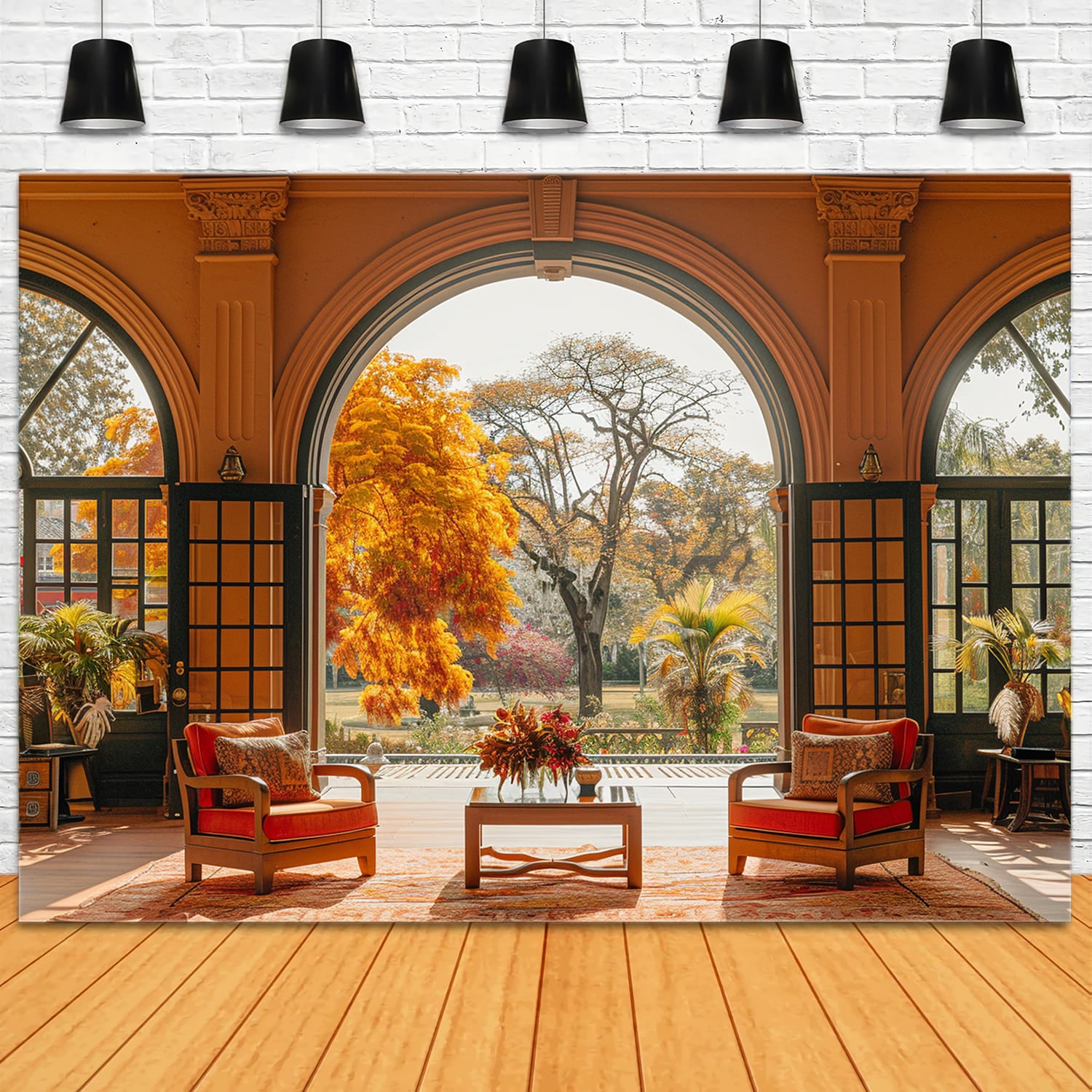 Herbst Ahornbäume im Freien Hintergrund RR7-140