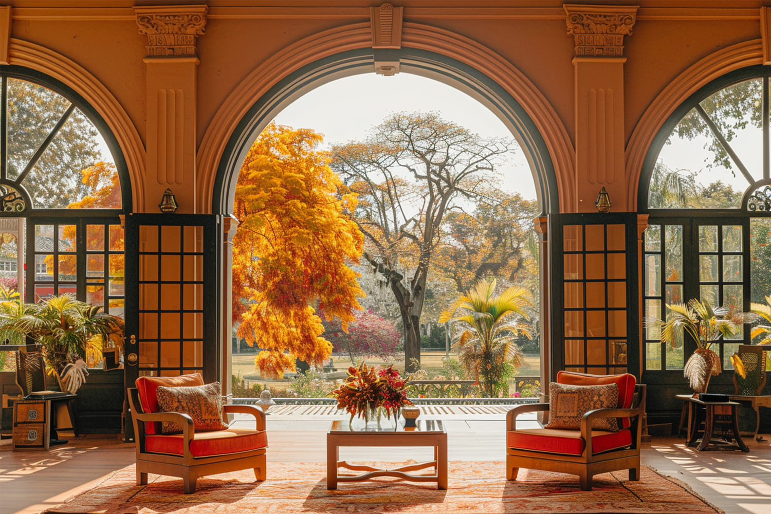 Herbst Ahornbäume im Freien Hintergrund RR7-140