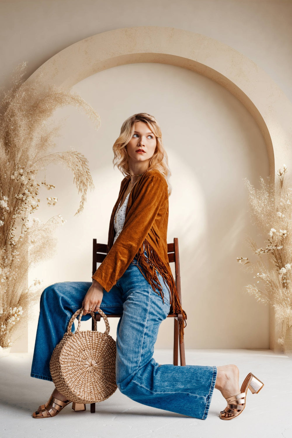 Golden Hour Boho Fotografie Hintergrund RR7-15