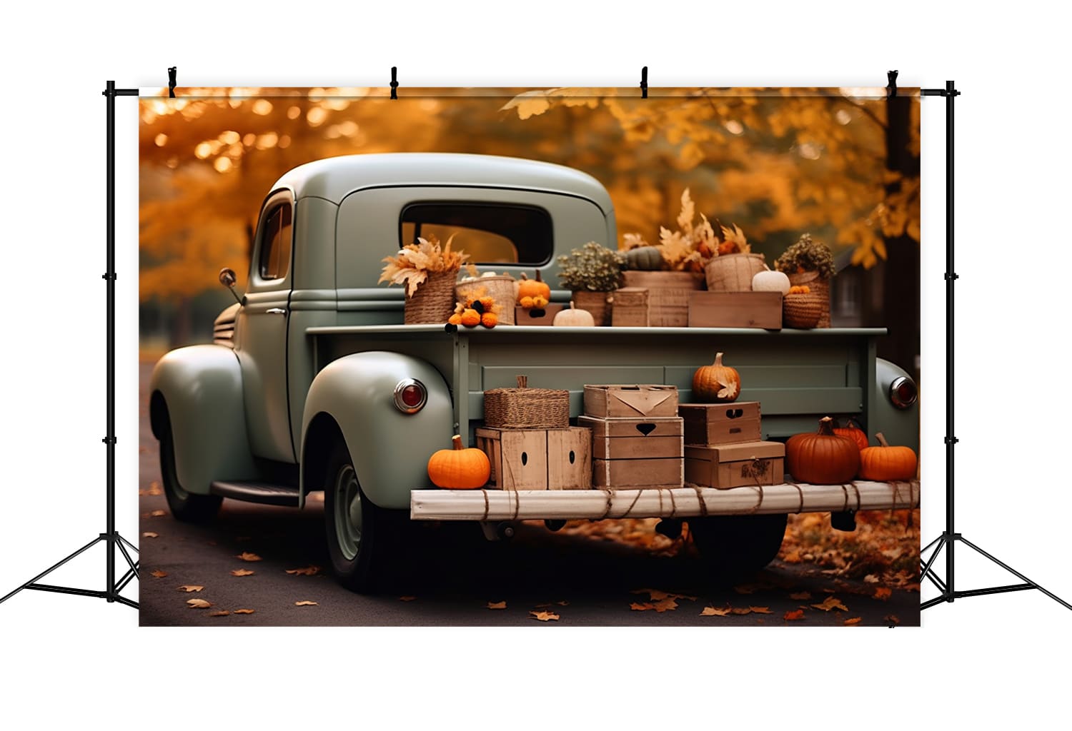 Herbst Ernte Lkw Foto Hintergrund RR7-161