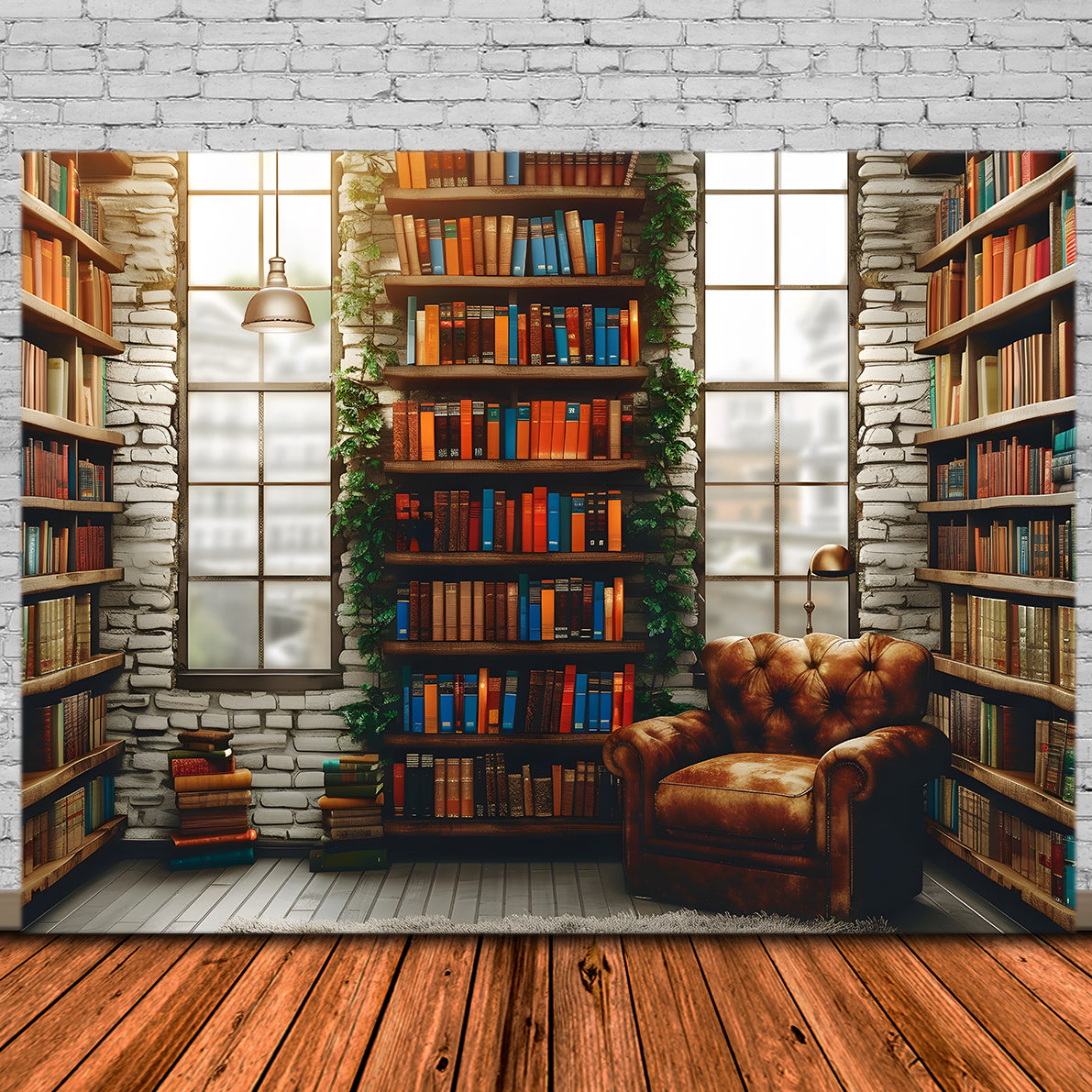 Back to School Bibliothek Bücher Sofa Backdrop RR7-192