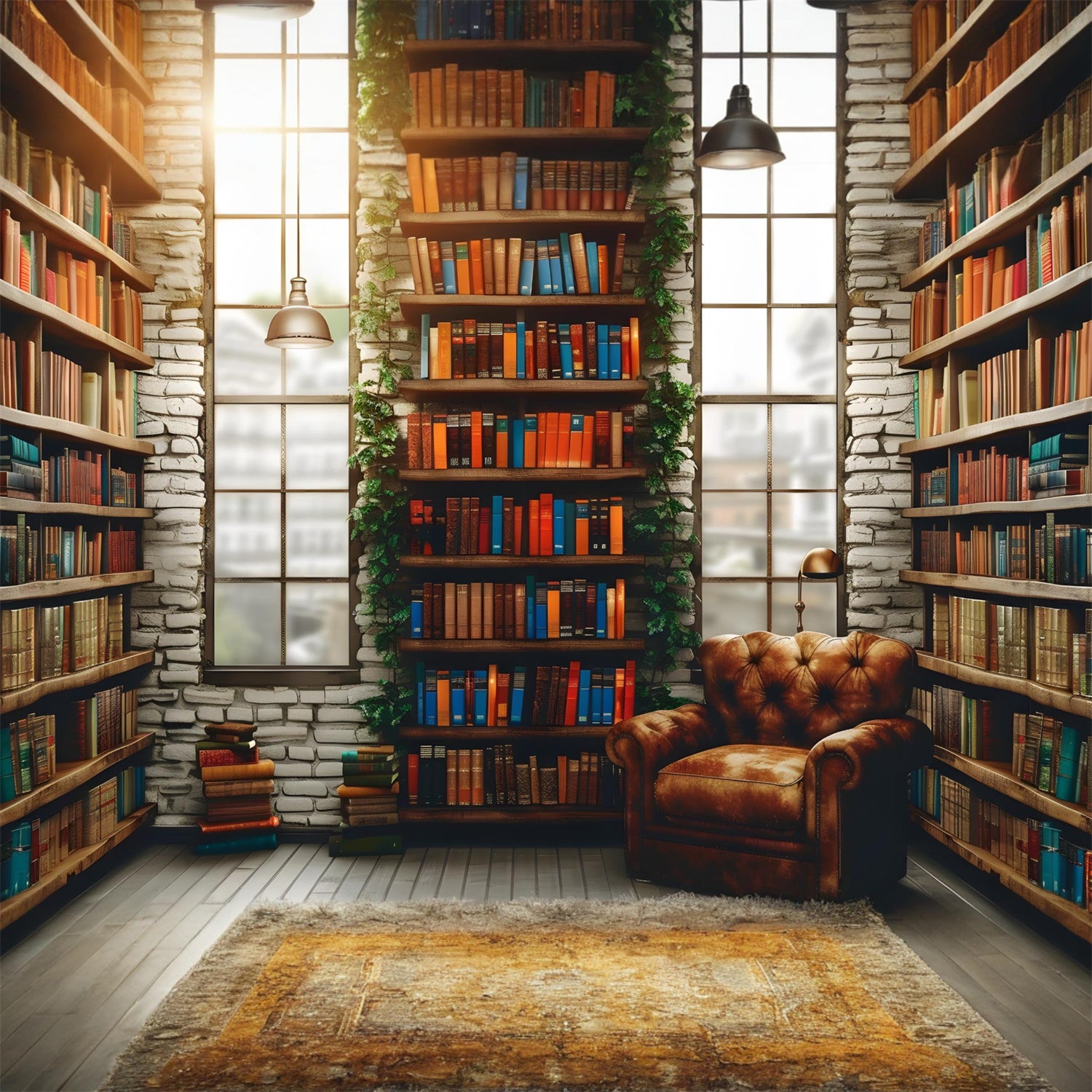 Back to School Bibliothek Bücher Sofa Backdrop RR7-192