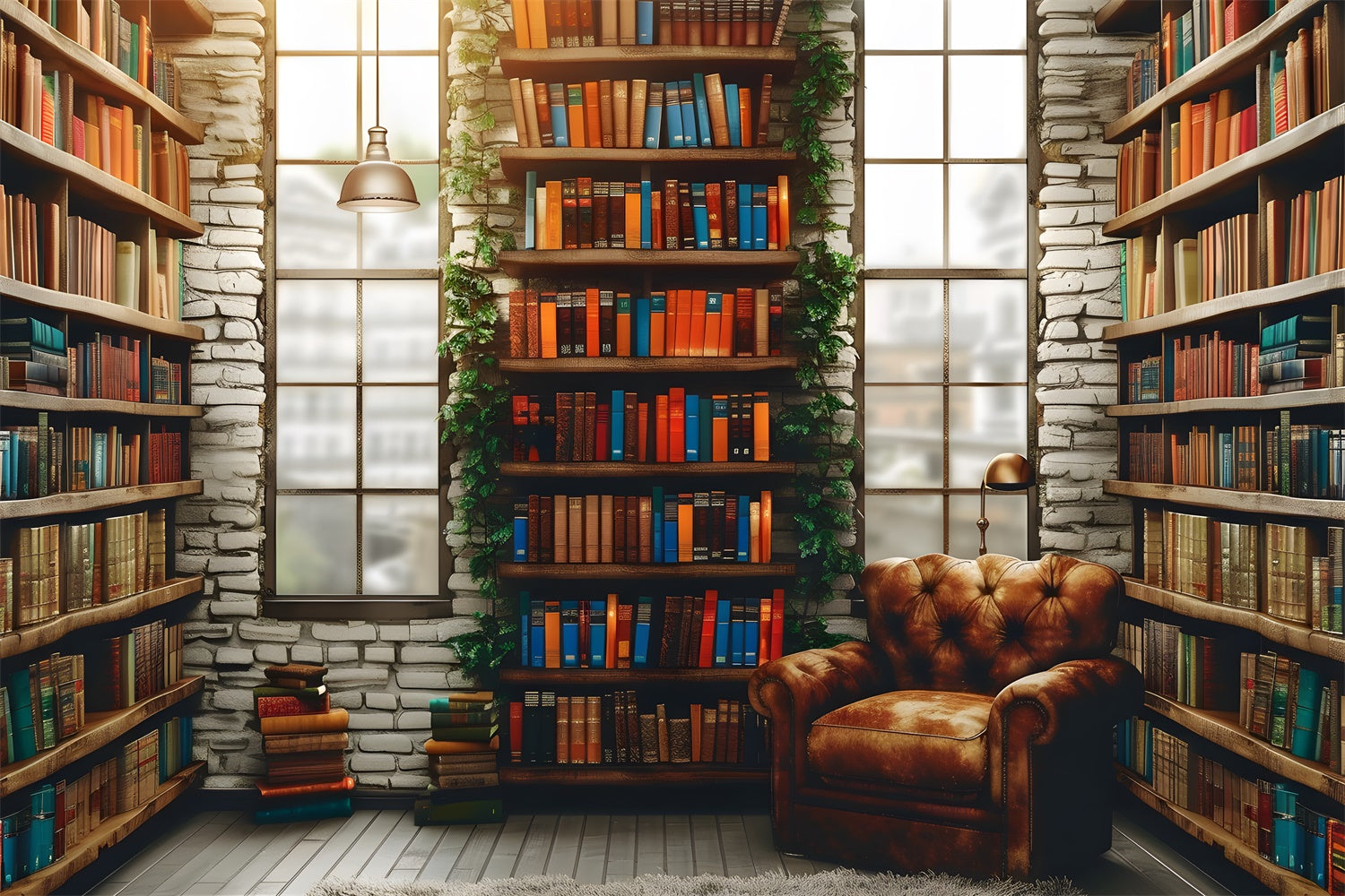 Back to School Bibliothek Bücher Sofa Backdrop RR7-192