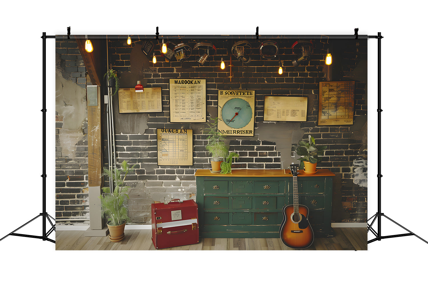 Studienplan Backsteinmauer Back to School Backdrop RR7-193