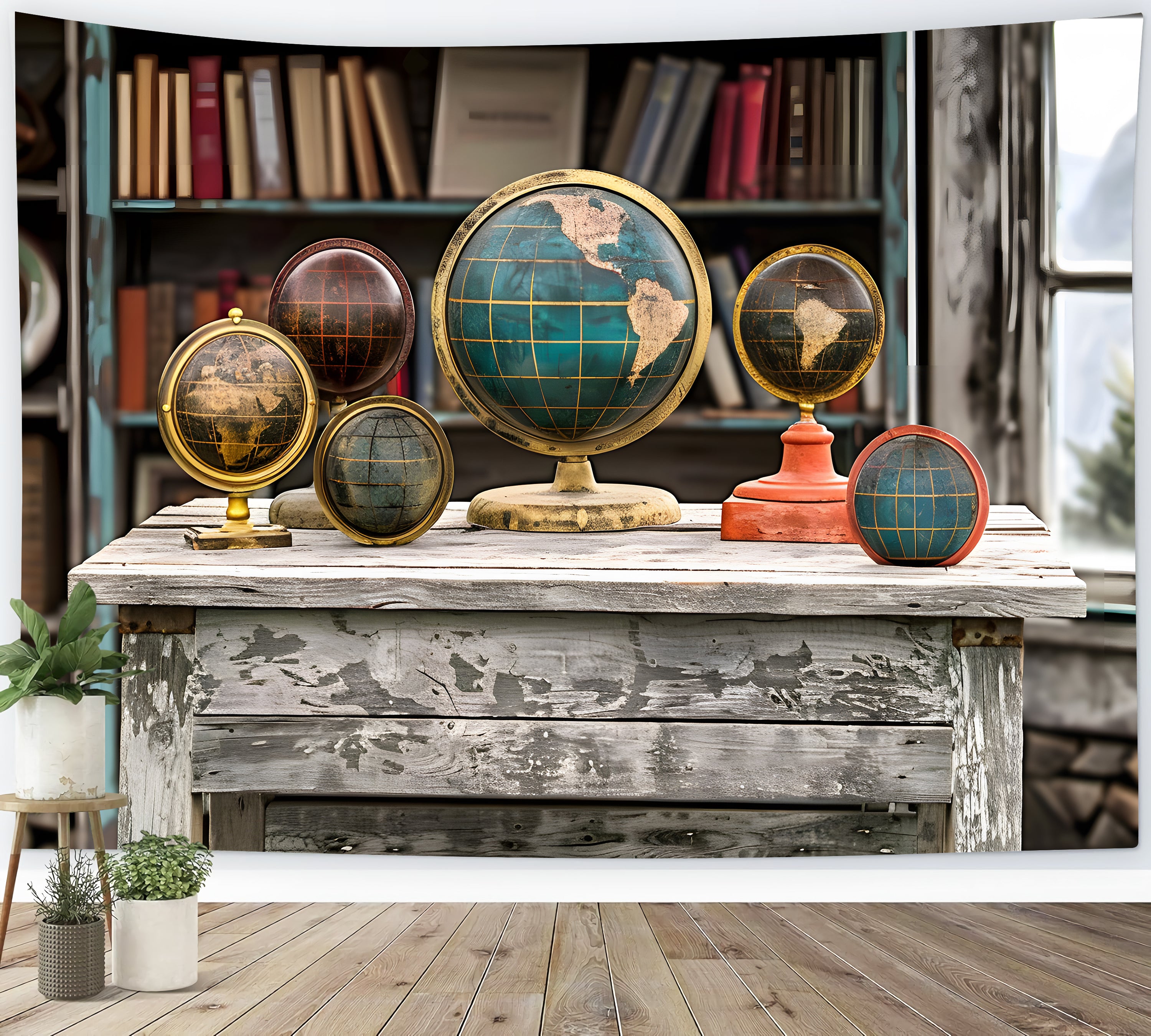 Globus Alter Schreibtisch Back to School Backdrop RR7-195