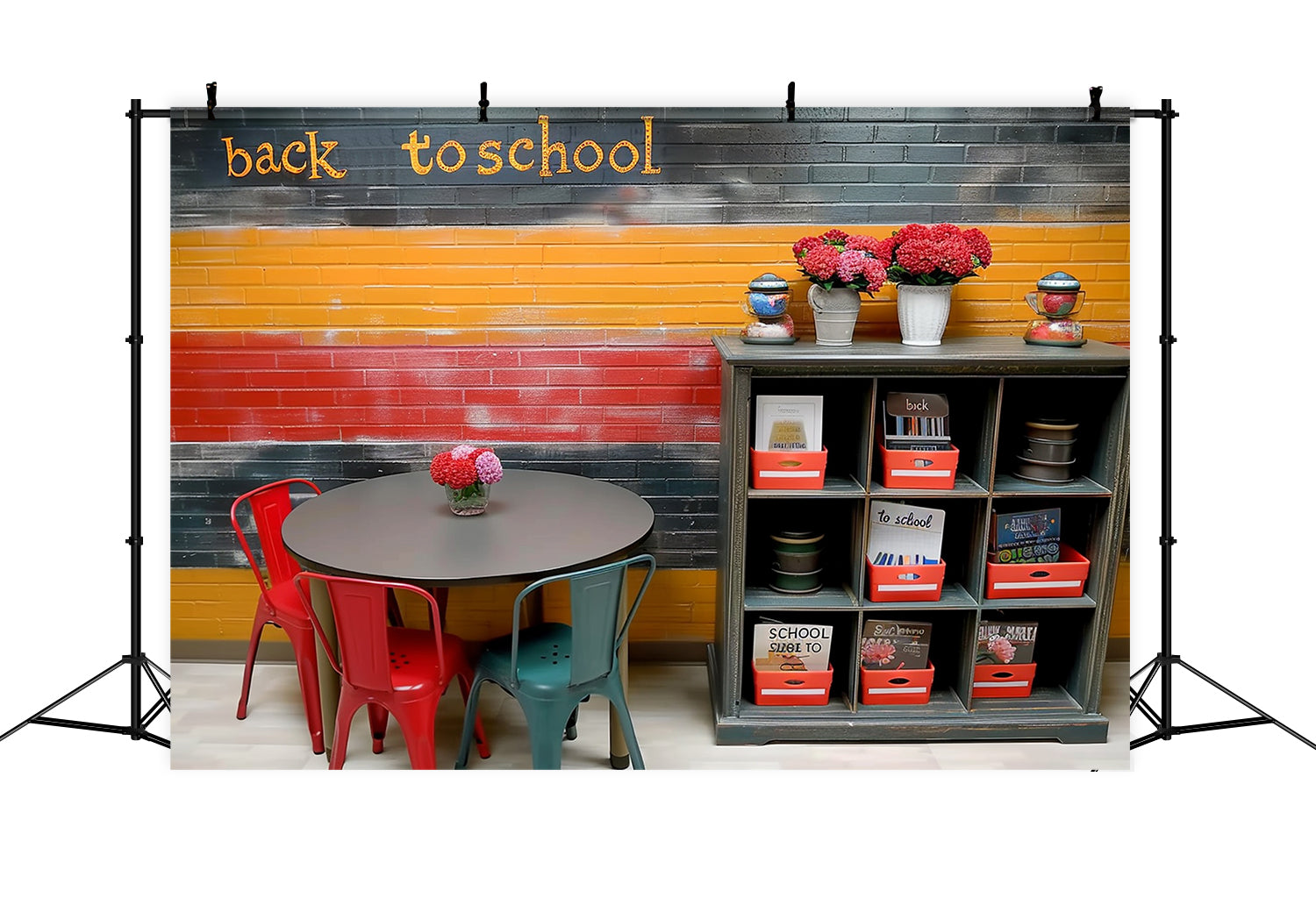 Multicolored Wall Back to School Hintergrundkulisse RR7-198