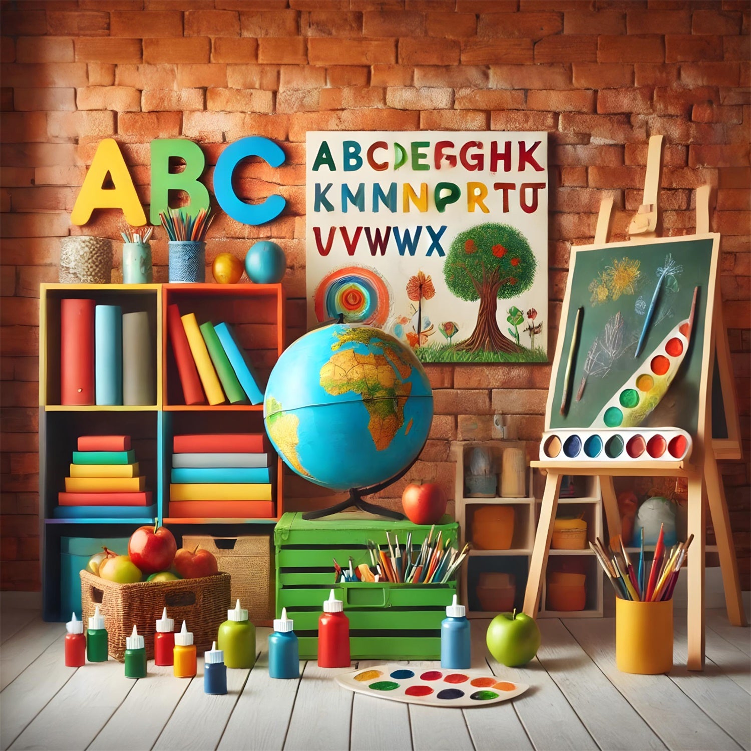 Malerei Klassenzimmer Back to School Backdrop RR7-208