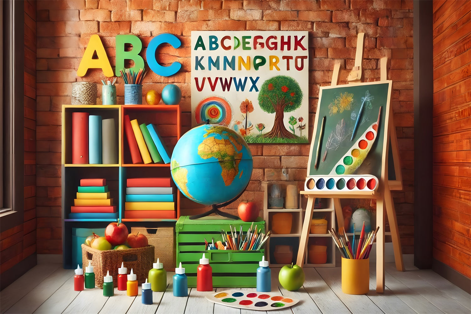 Malerei Klassenzimmer Back to School Backdrop RR7-208