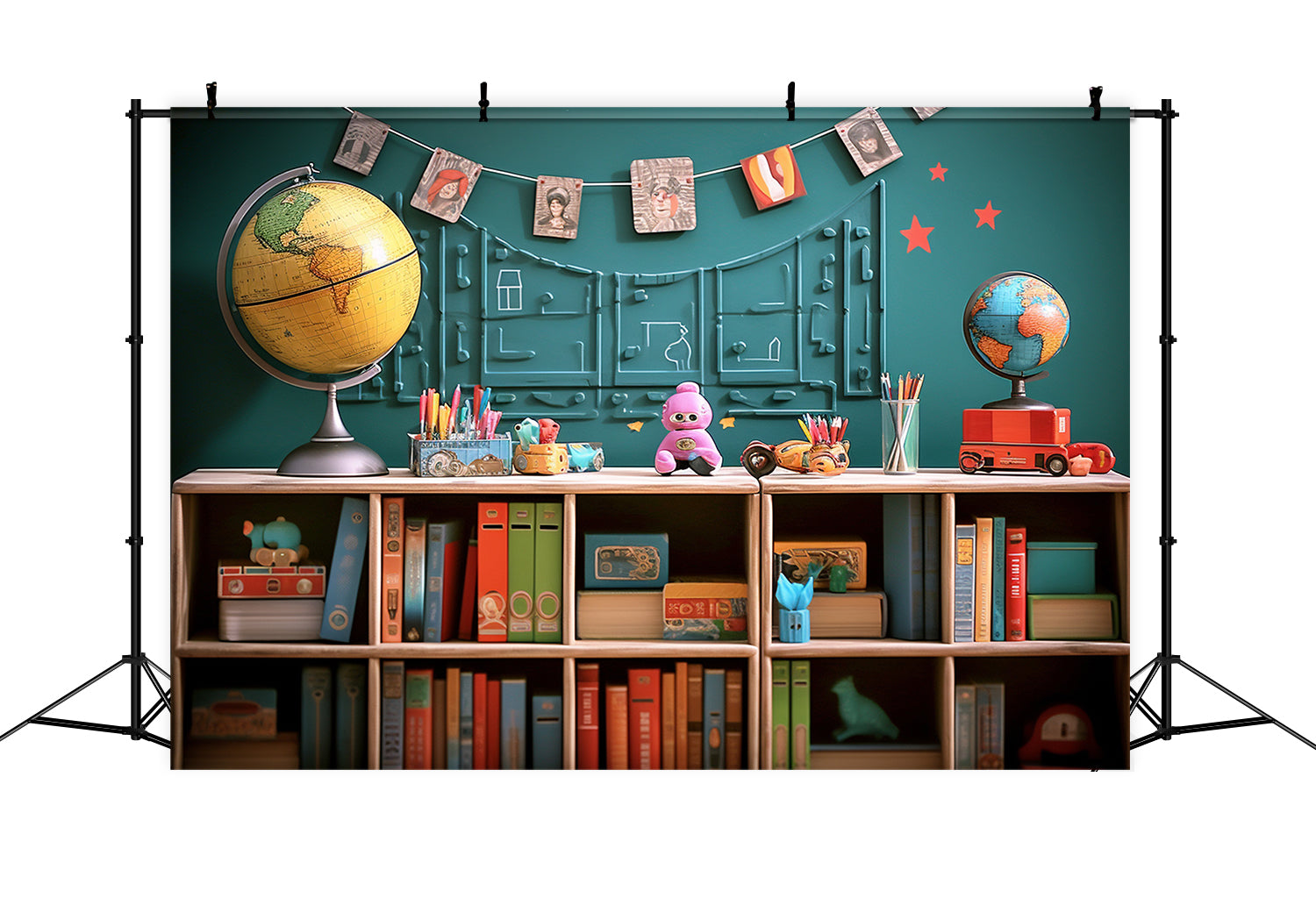 Bücher Globus Spielzeug Back to School Backdrop RR7-216