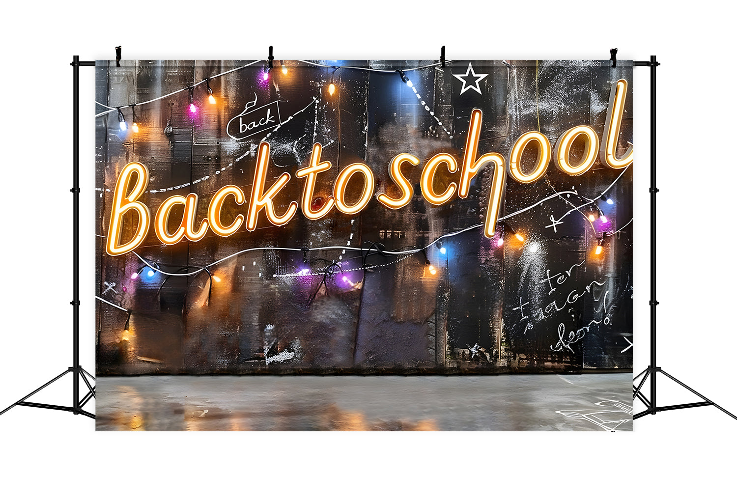 Back to School Glühende Lichterkette Backdrop RR7-221