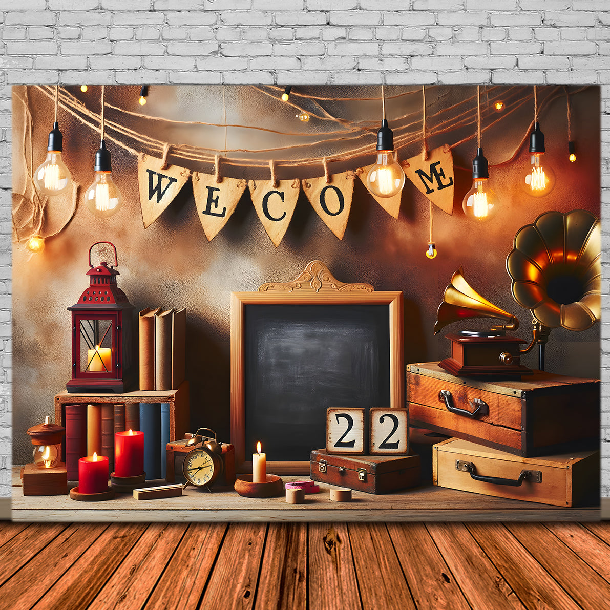 Retro-Wand Willkommen in der Schule Rückwand RR7-242